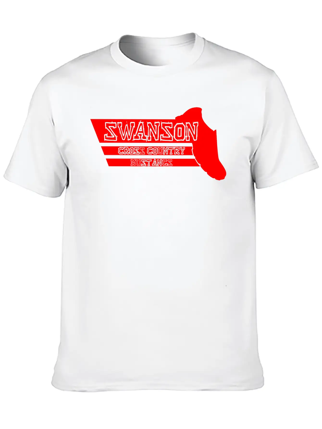 Swanson Cross Country Mustangs Unisex Short Sleeve Soft Cotton T-Shirt – Casual Everyday Wear