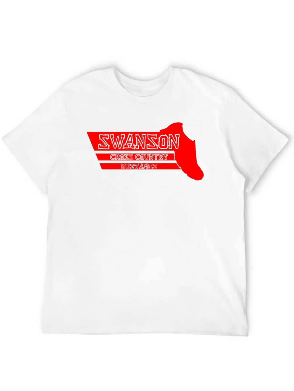 Swanson Cross Country Mustangs Unisex Short Sleeve Soft Cotton T-Shirt – Casual Everyday Wear