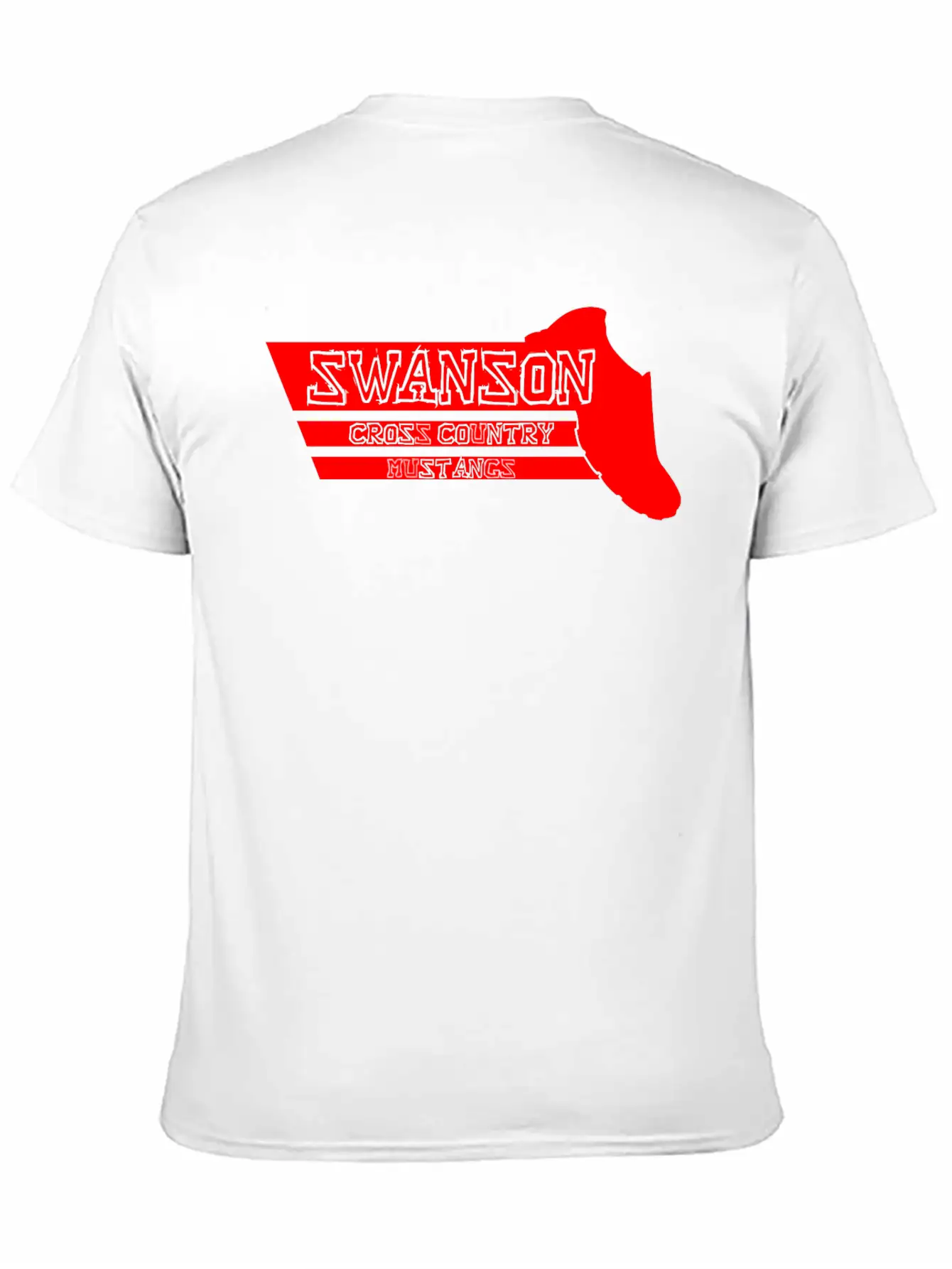 Swanson Cross Country Mustangs Unisex Short Sleeve Soft Cotton T-Shirt – Casual Everyday Wear