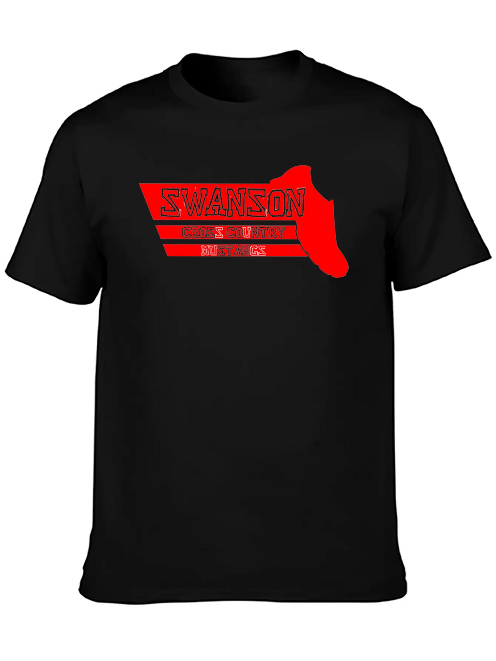 Swanson Cross Country Mustangs Unisex Short Sleeve Soft Cotton T-Shirt – Casual Everyday Wear