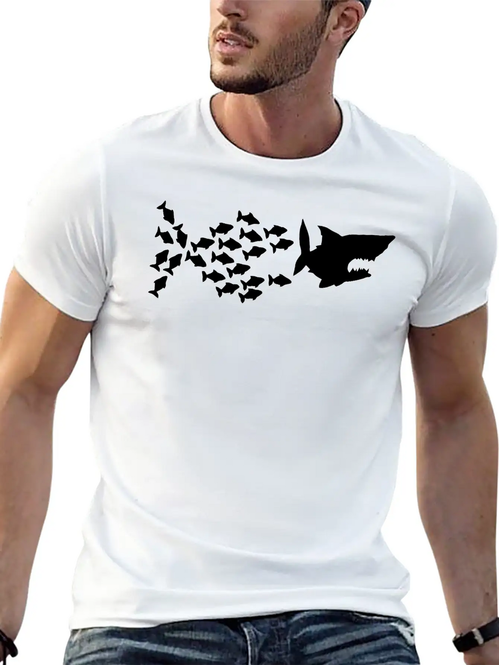 Swarm Collective Consciousness Surfer Breathable Soft Cotton T-Shirt – Timeless Casual Look