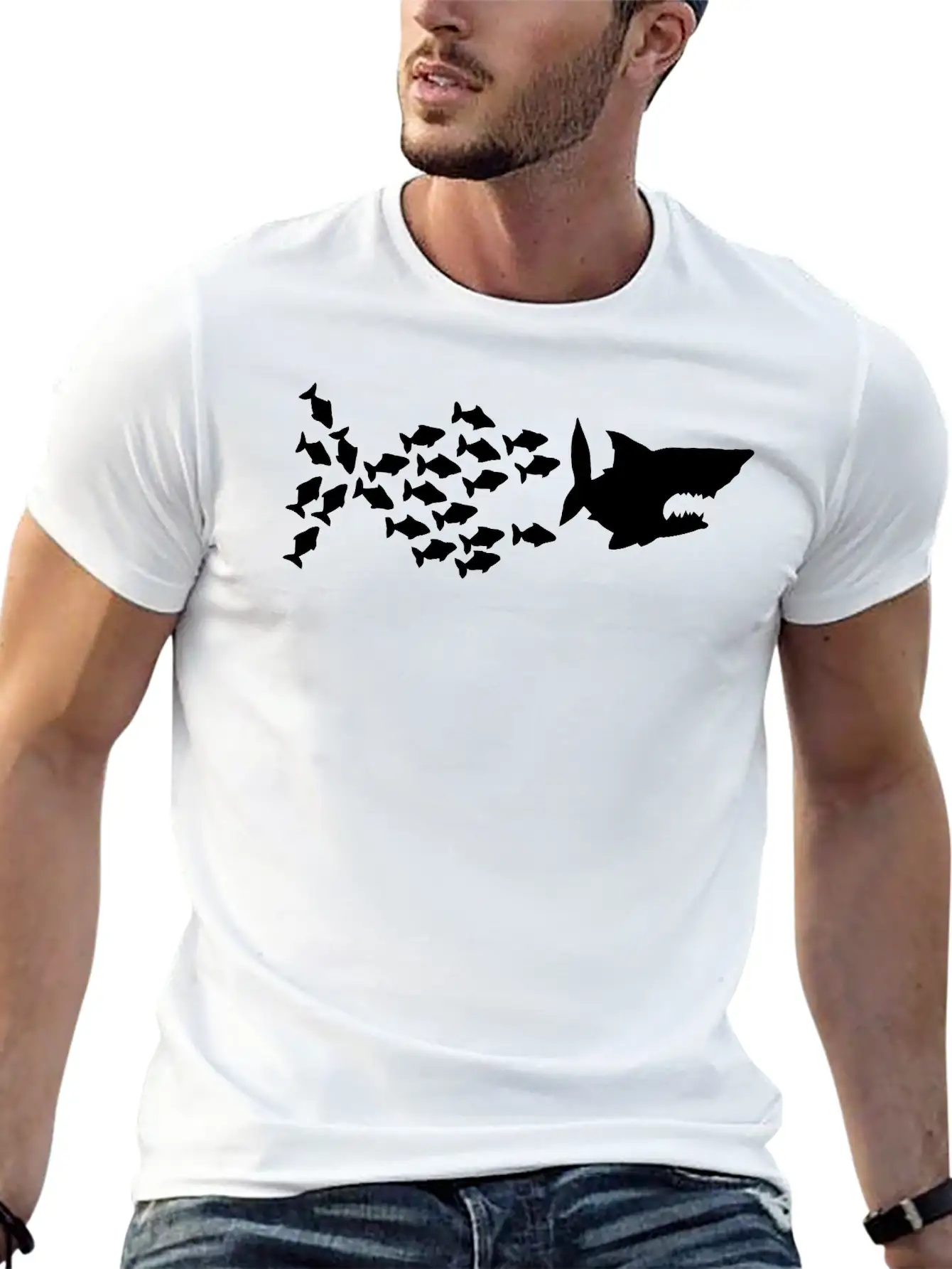 Swarm Collective Consciousness Surfer Breathable Soft Cotton T-Shirt – Timeless Casual Look