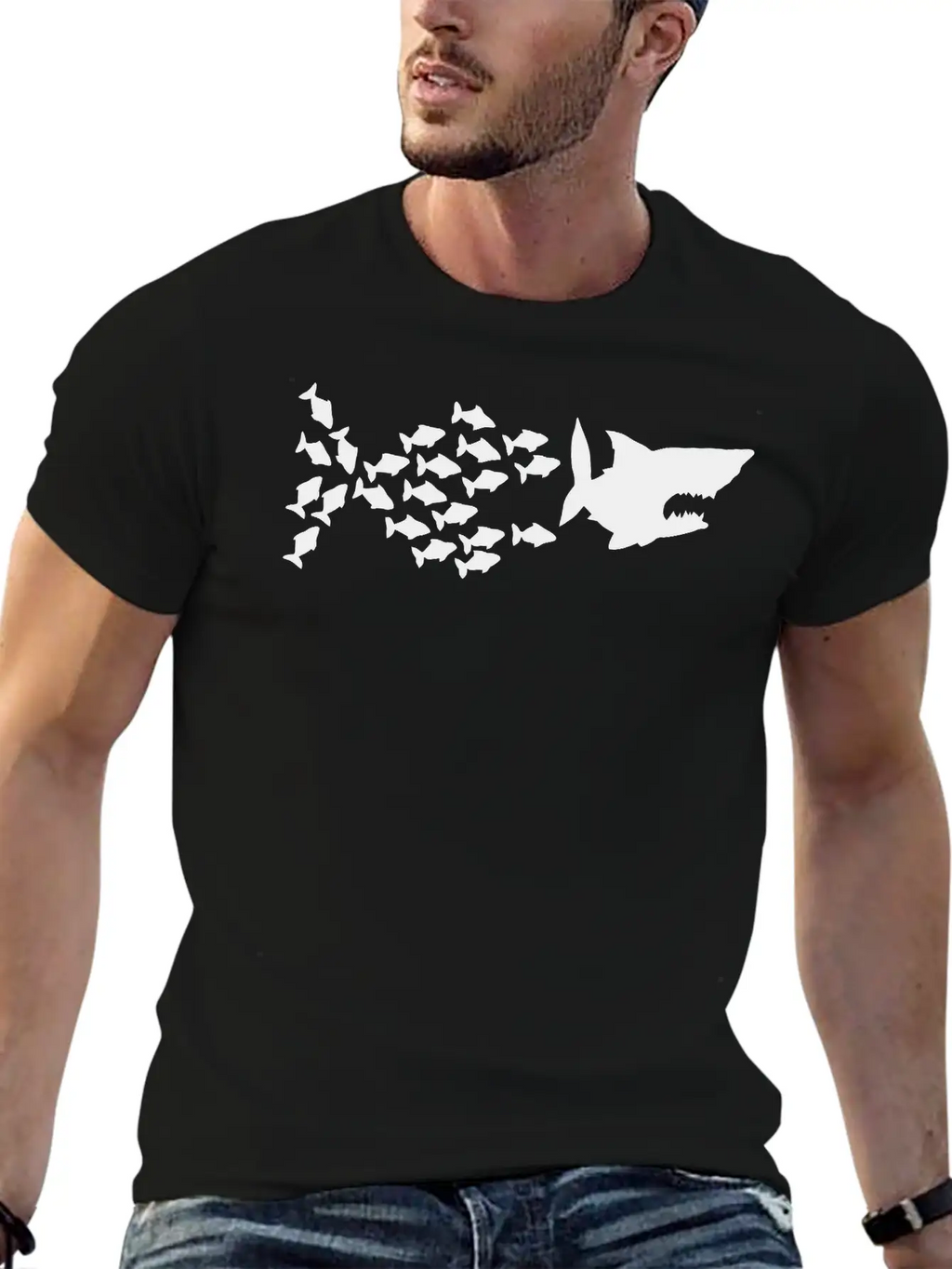 Swarm Collective Consciousness Surfer Breathable Soft Cotton T-Shirt – Timeless Casual Look