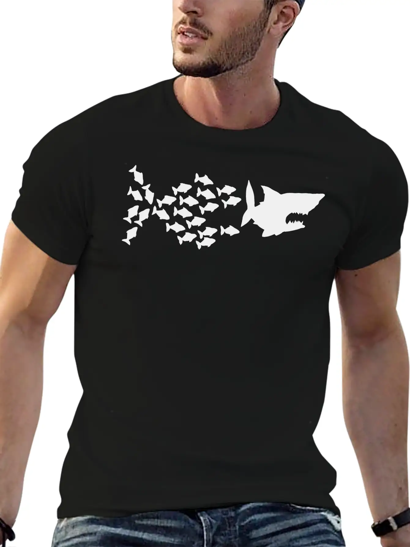 Swarm Collective Consciousness Surfer Breathable Soft Cotton T-Shirt – Timeless Casual Look