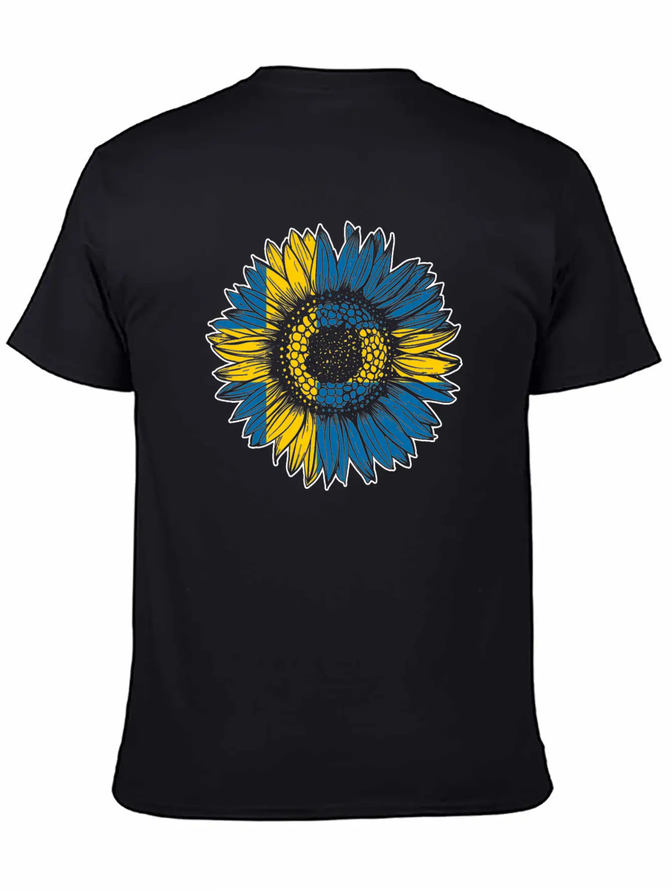 Sweden Flag Sunflower Breathable Soft Cotton T-Shirt – Timeless Casual Look