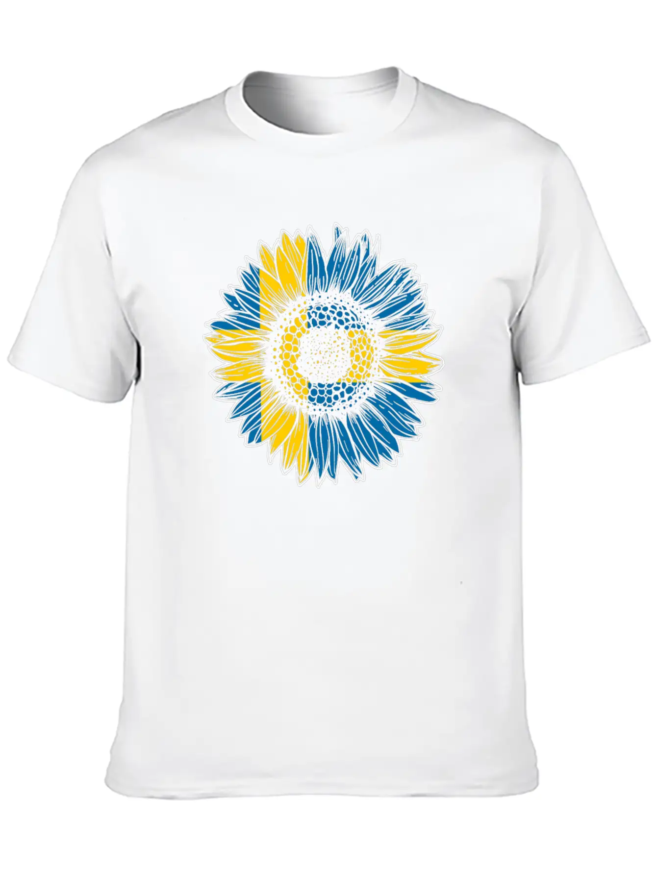 Sweden Flag Sunflower Breathable Soft Cotton T-Shirt – Timeless Casual Look