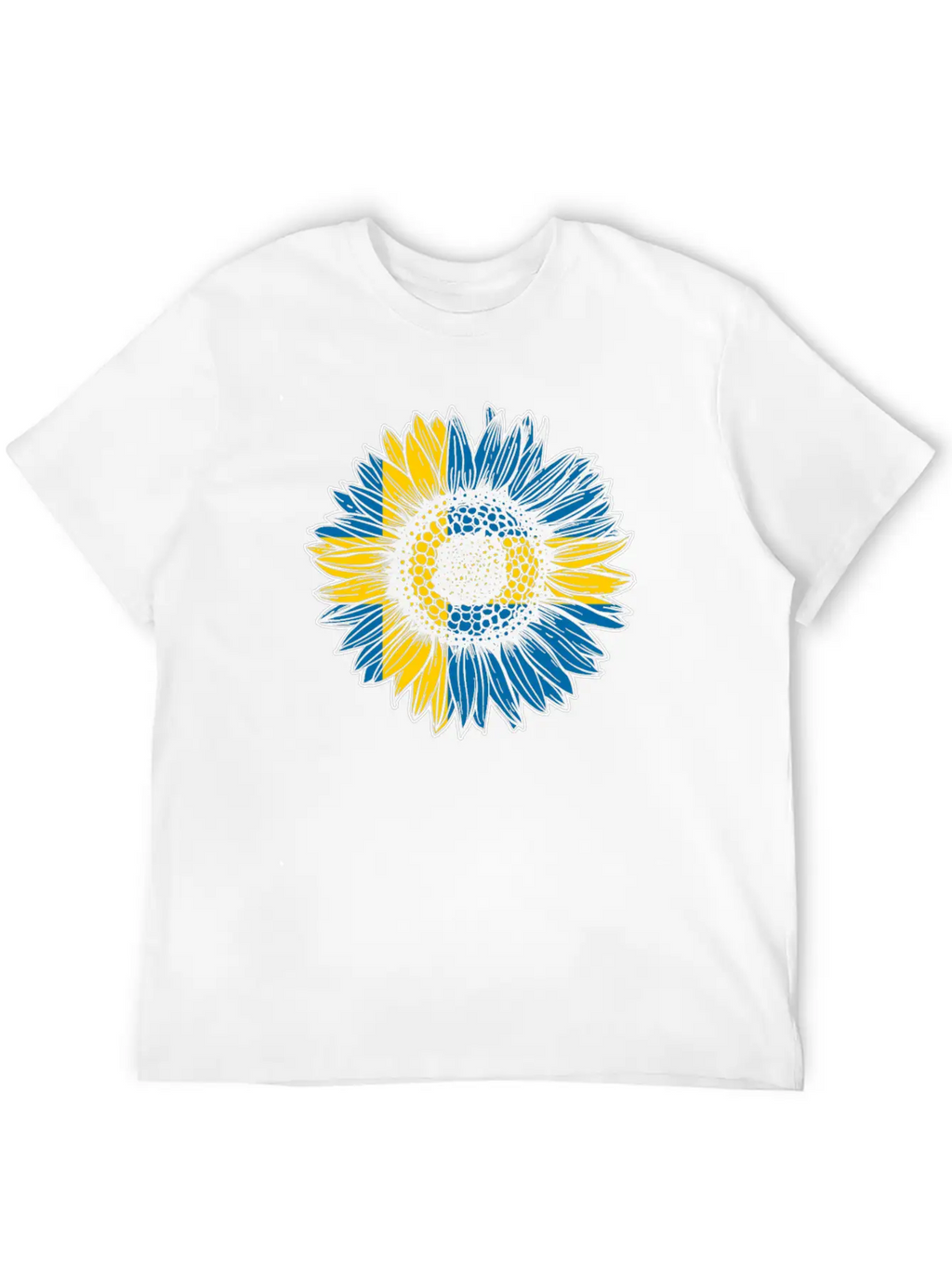 Sweden Flag Sunflower Breathable Soft Cotton T-Shirt – Timeless Casual Look