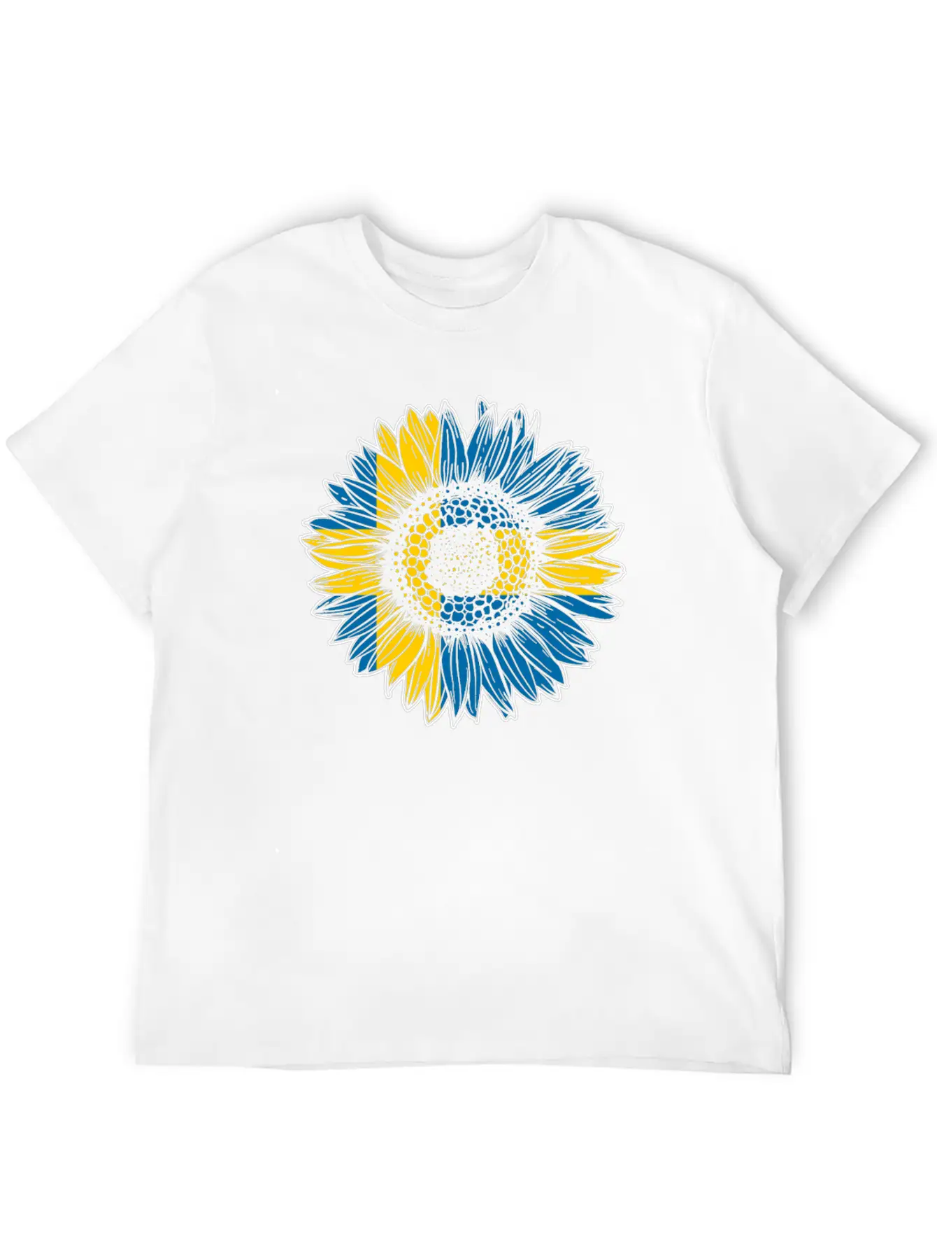 Sweden Flag Sunflower Breathable Soft Cotton T-Shirt – Timeless Casual Look