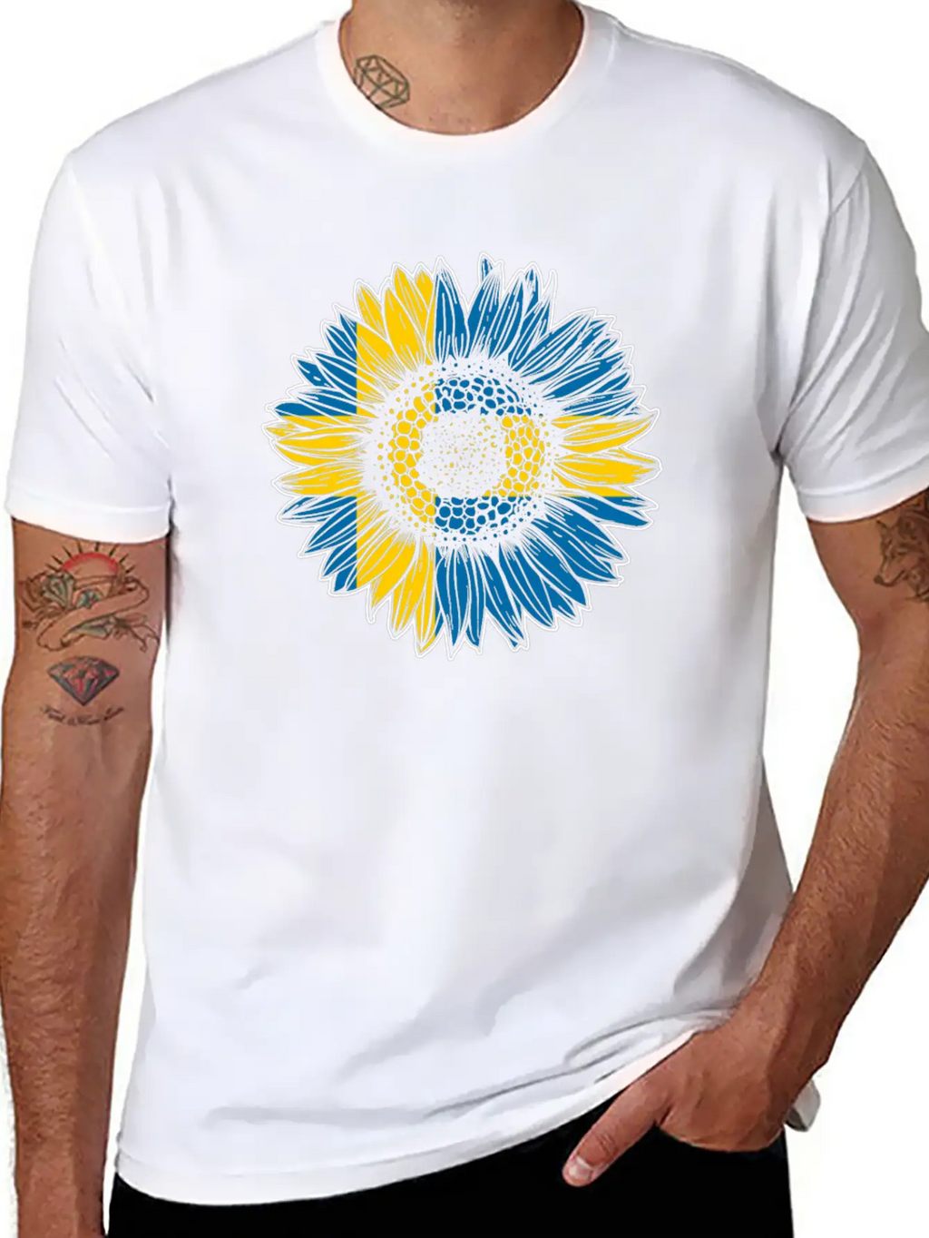 Sweden Flag Sunflower Breathable Soft Cotton T-Shirt – Timeless Casual Look
