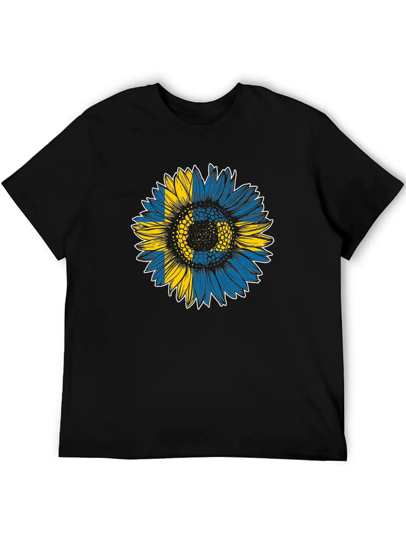 Sweden Flag Sunflower Breathable Soft Cotton T-Shirt – Timeless Casual Look