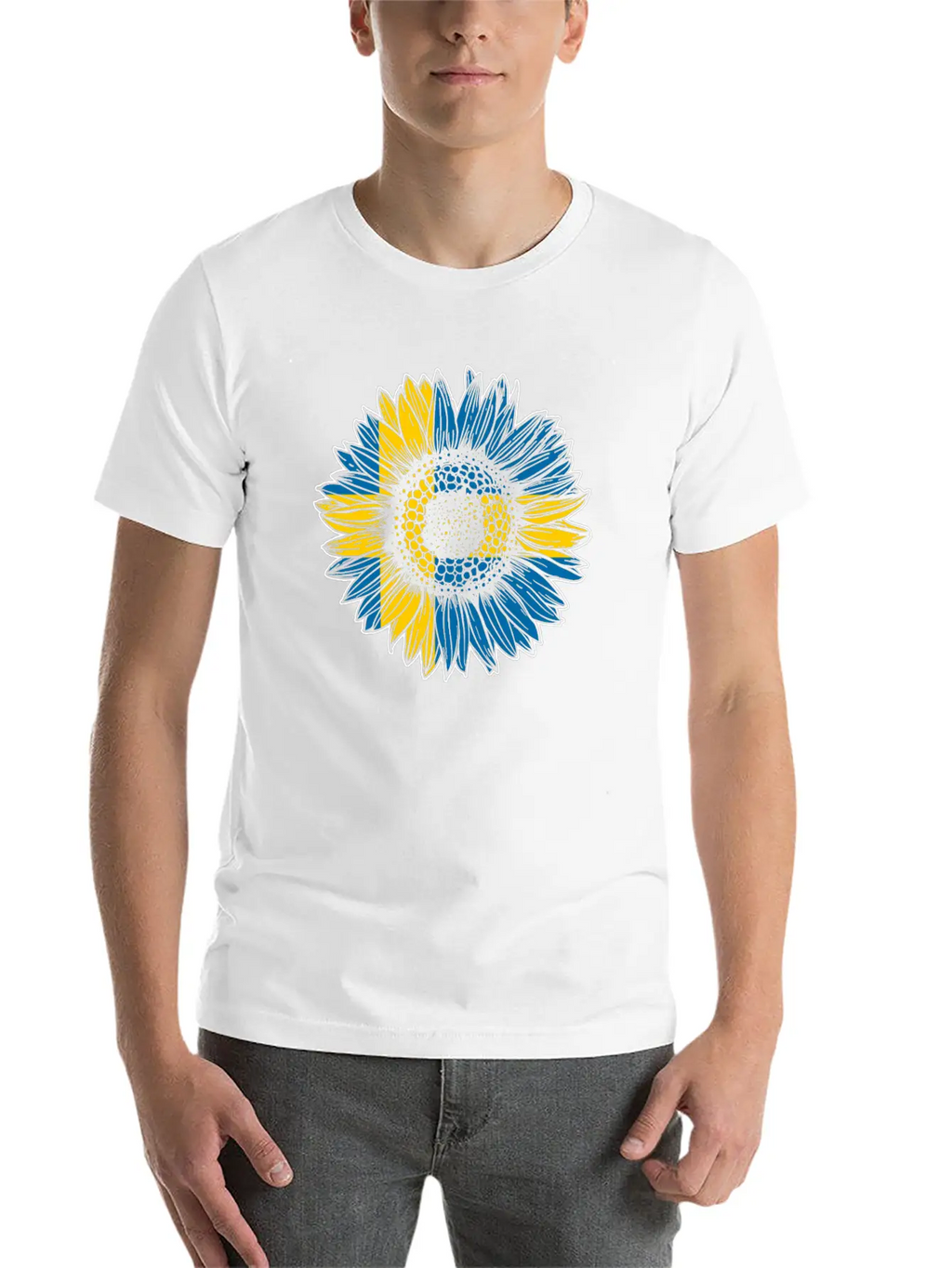 Sweden Flag Sunflower Breathable Soft Cotton T-Shirt – Timeless Casual Look