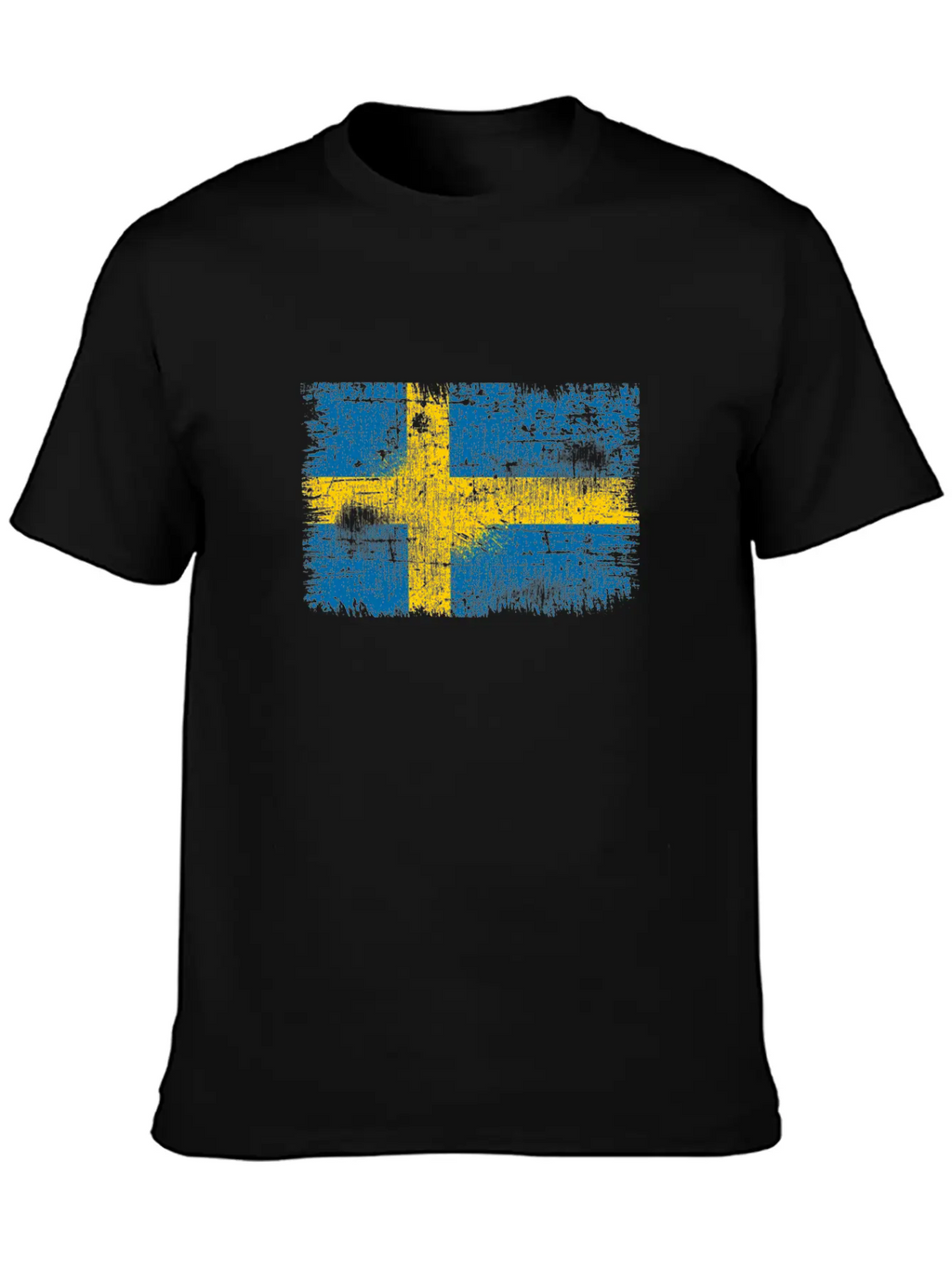 Sweden Flag Unisex Short Sleeve Soft Cotton T-Shirt – Casual Everyday Wear