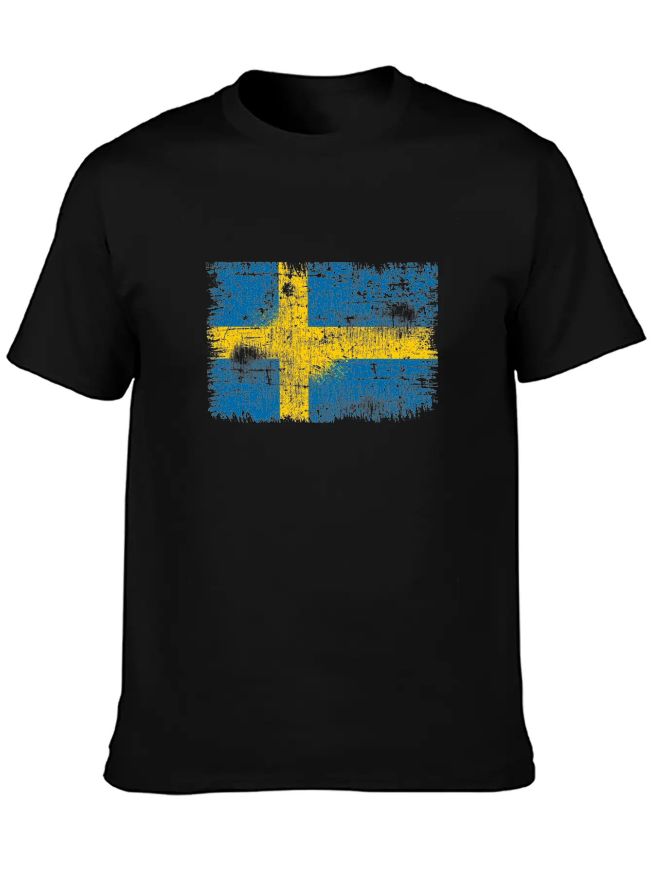 Sweden Flag Unisex Short Sleeve Soft Cotton T-Shirt – Casual Everyday Wear