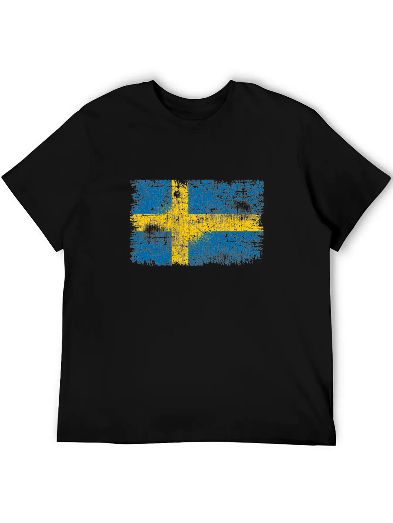 Sweden Flag Unisex Short Sleeve Soft Cotton T-Shirt – Casual Everyday Wear