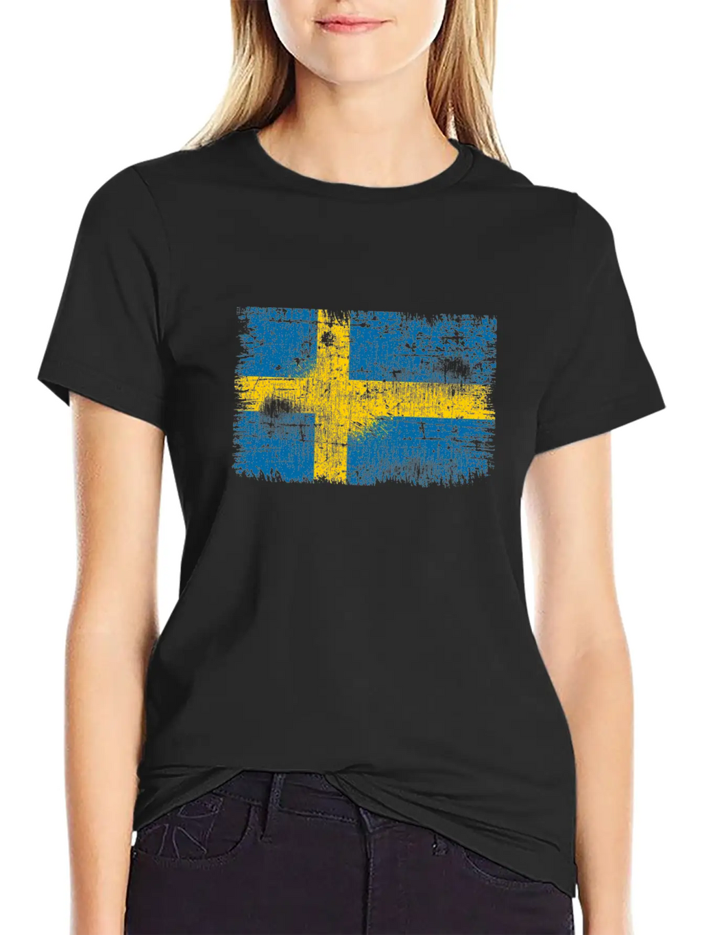 Sweden Flag Unisex Short Sleeve Soft Cotton T-Shirt – Casual Everyday Wear