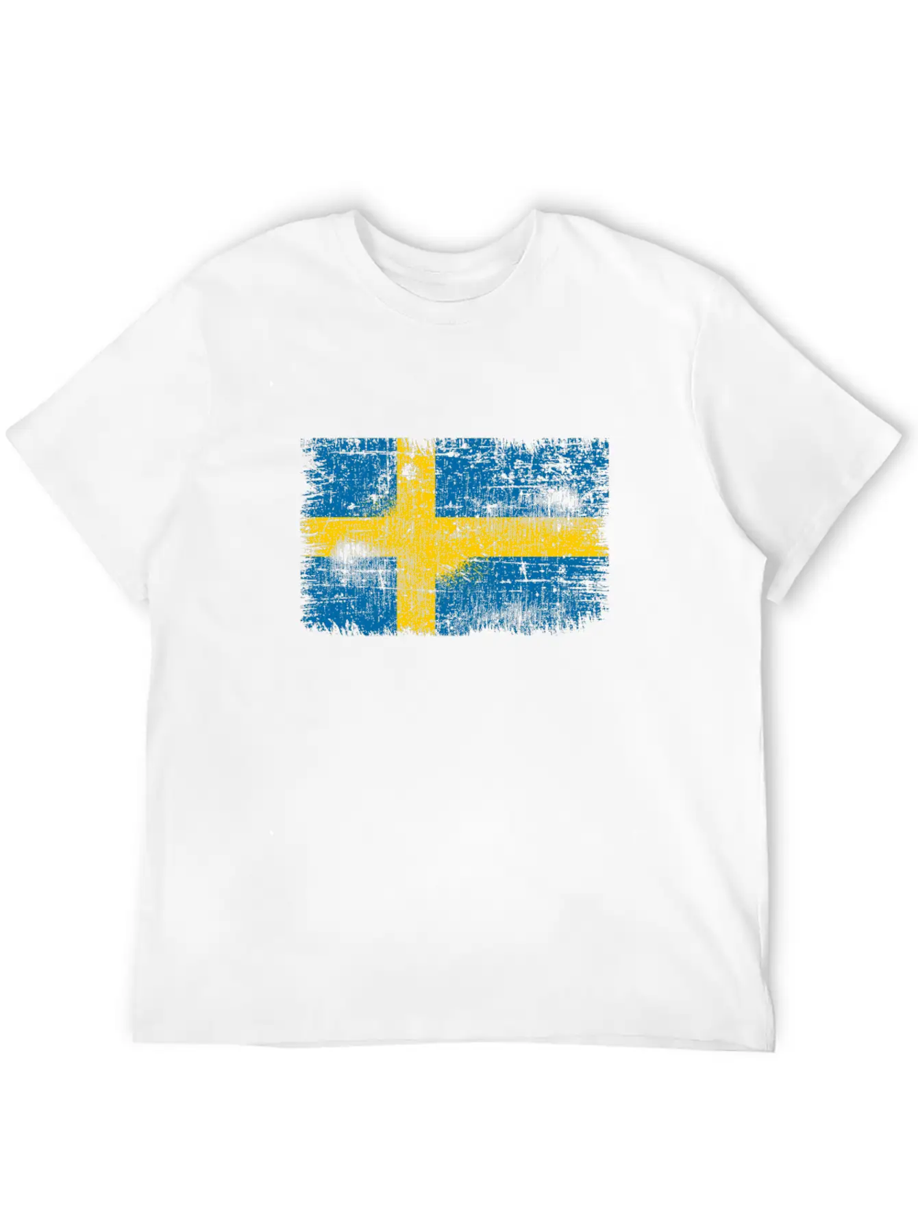 Sweden Flag Unisex Short Sleeve Soft Cotton T-Shirt – Casual Everyday Wear