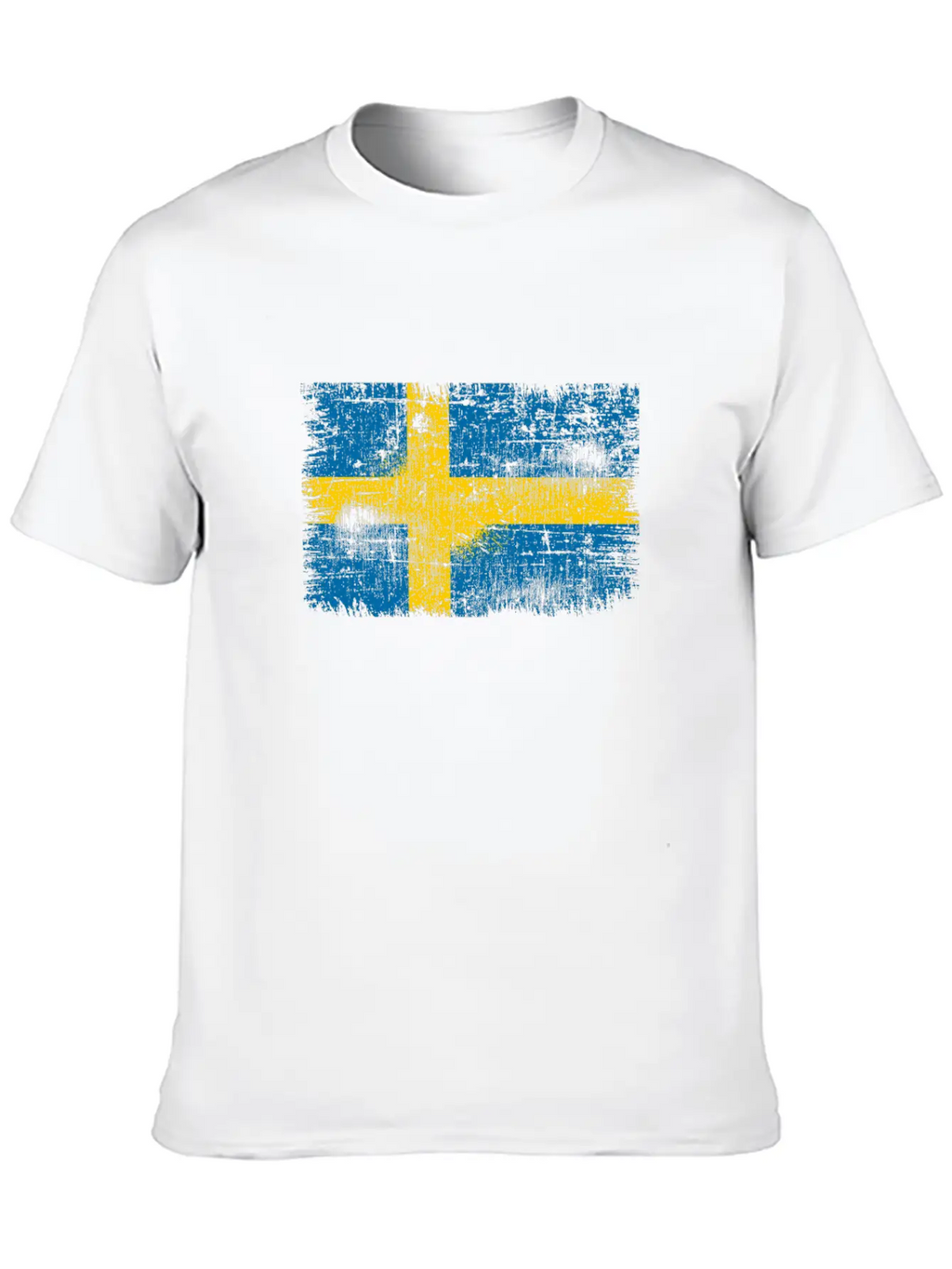 Sweden Flag Unisex Short Sleeve Soft Cotton T-Shirt – Casual Everyday Wear