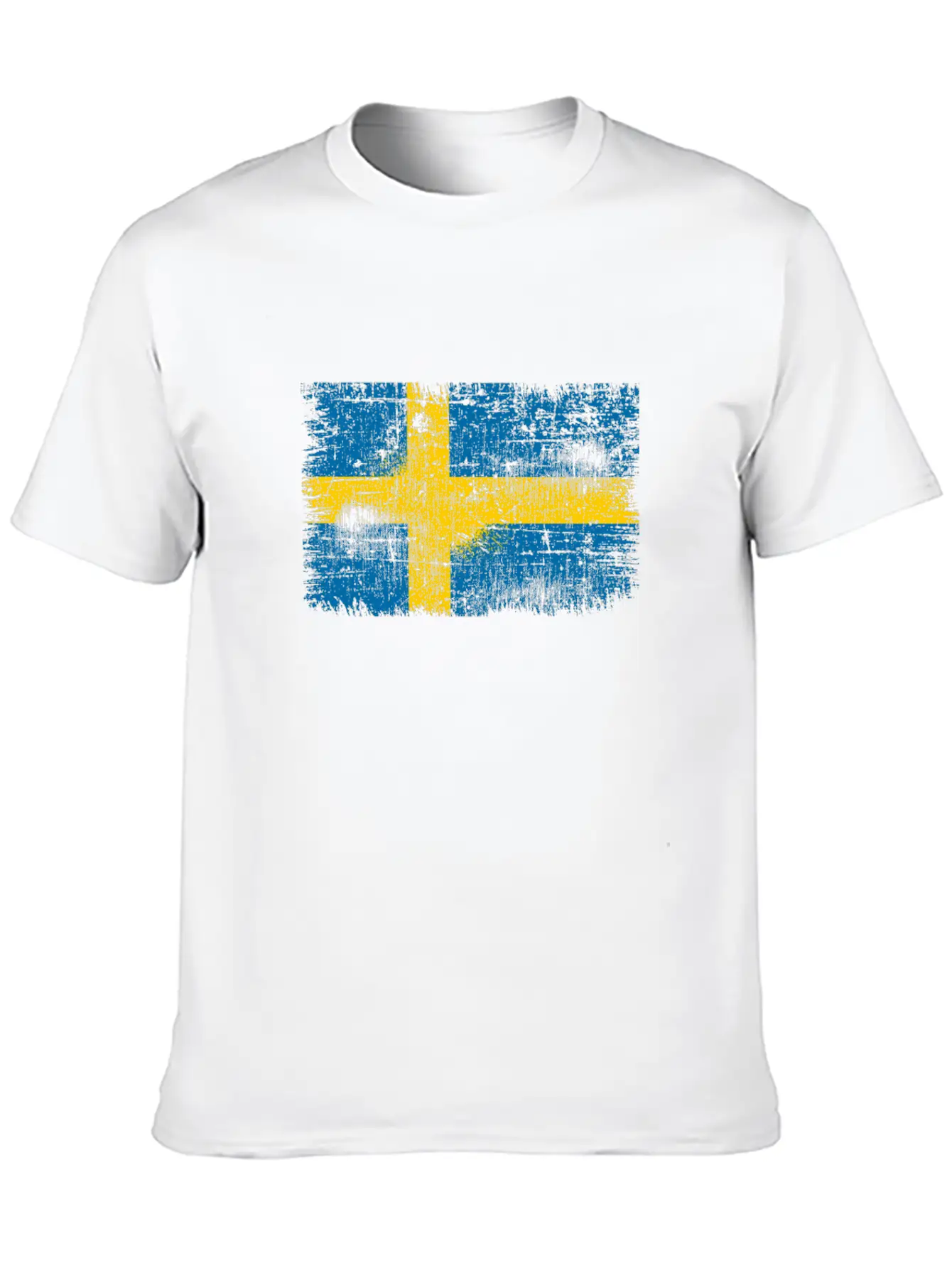 Sweden Flag Unisex Short Sleeve Soft Cotton T-Shirt – Casual Everyday Wear