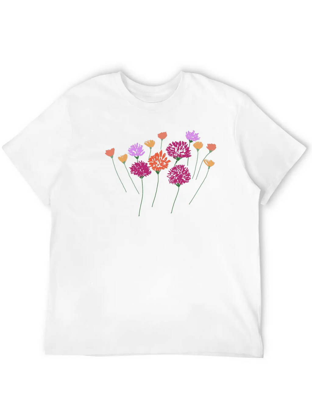 Sweet Floral Unisex Casual T-Shirt – Clean Design For Daily Comfort