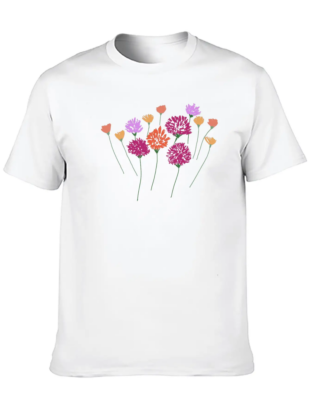 Sweet Floral Unisex Casual T-Shirt – Clean Design For Daily Comfort