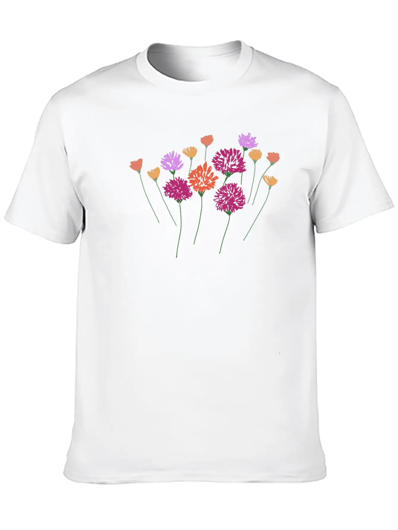 Sweet Floral Unisex Casual T-Shirt – Clean Design For Daily Comfort