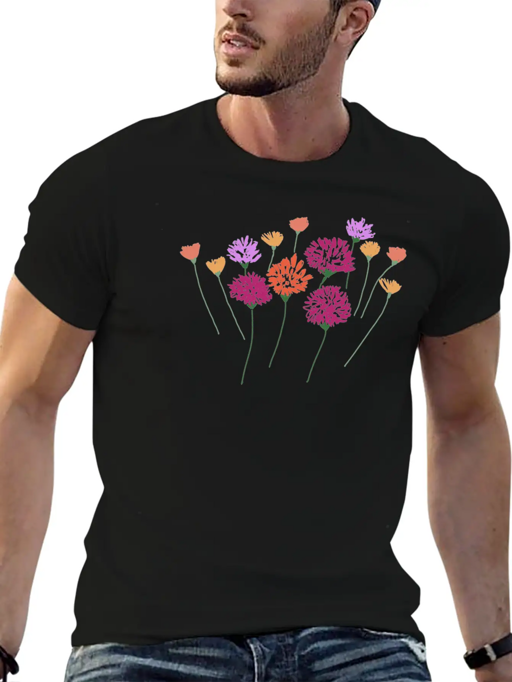 Sweet Floral Unisex Casual T-Shirt – Clean Design For Daily Comfort