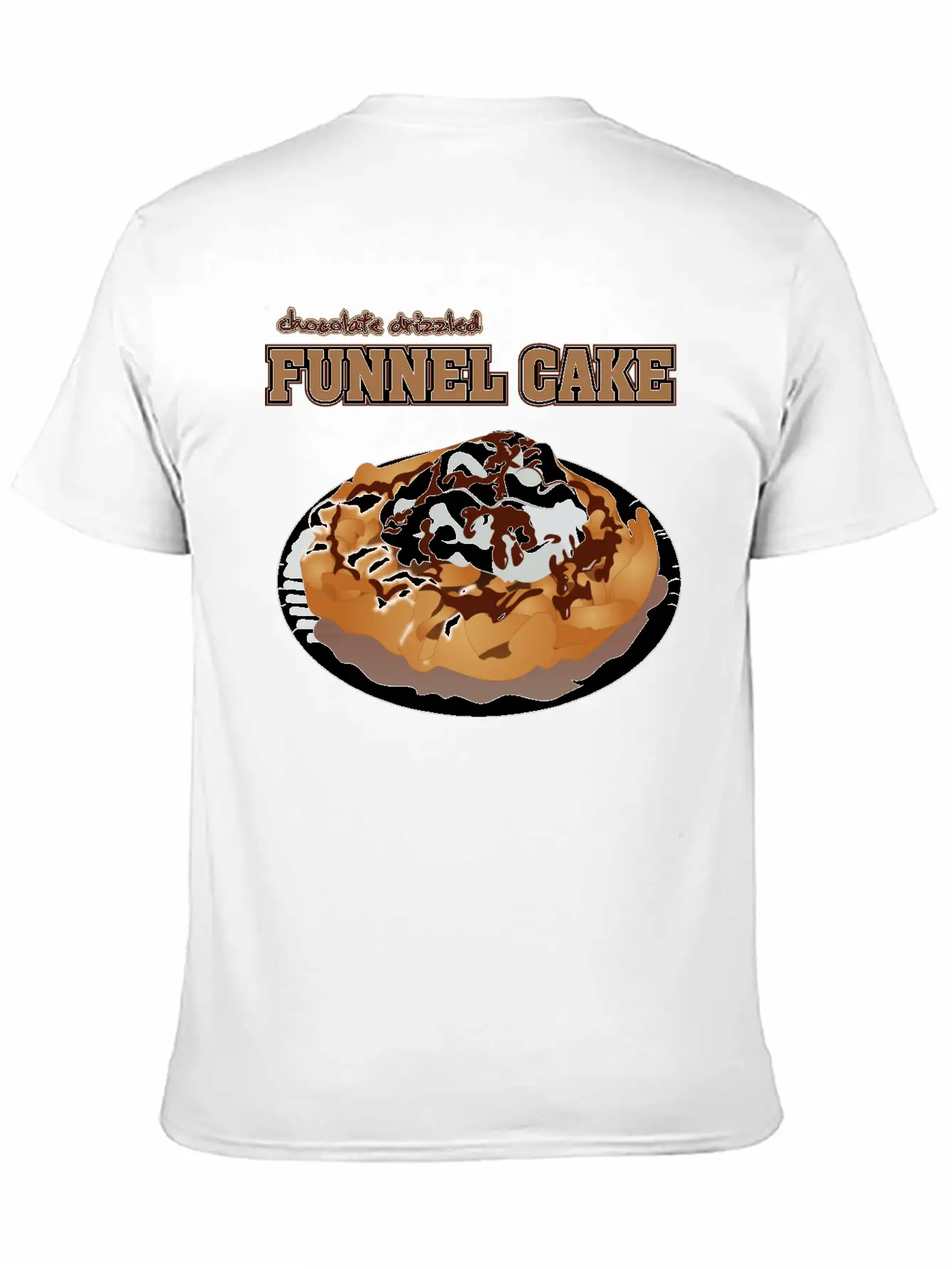 Sweet Tooth Collect Chocolate Drizzled Funnel Cake Unisex Casual T-Shirt – Clean Design For Daily Comfort
