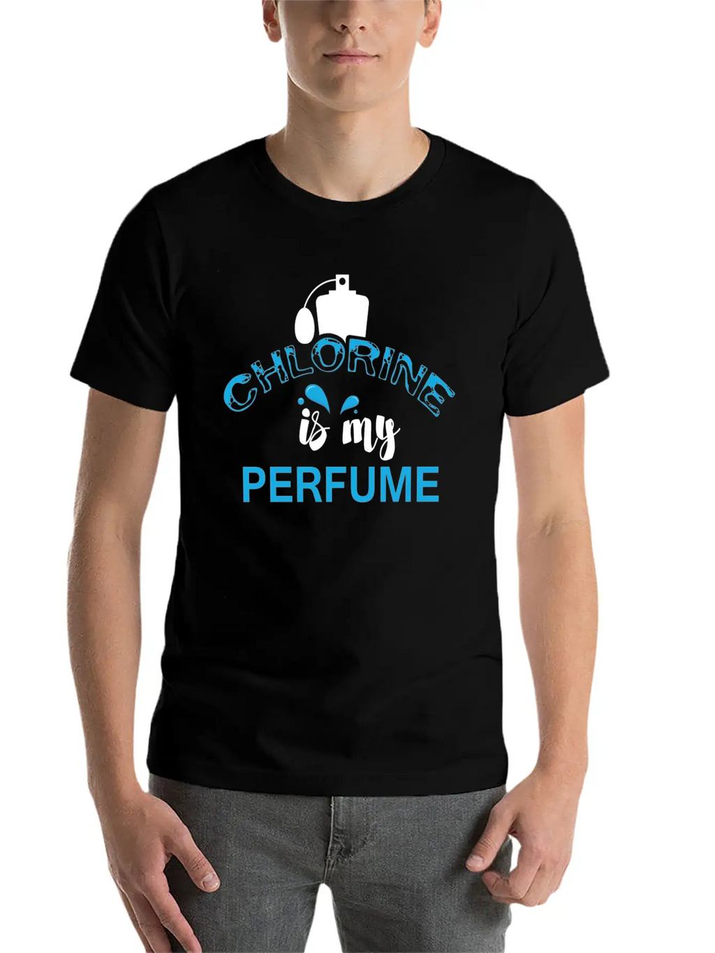 Swimmer - Chlorine Is My Perfume Essential Cotton Tee For Daily Outfits – Unisex Style