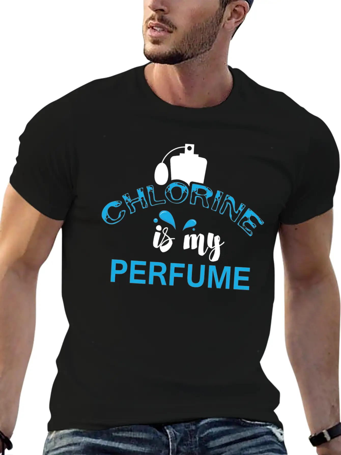 Swimmer - Chlorine Is My Perfume Essential Cotton Tee For Daily Outfits – Unisex Style