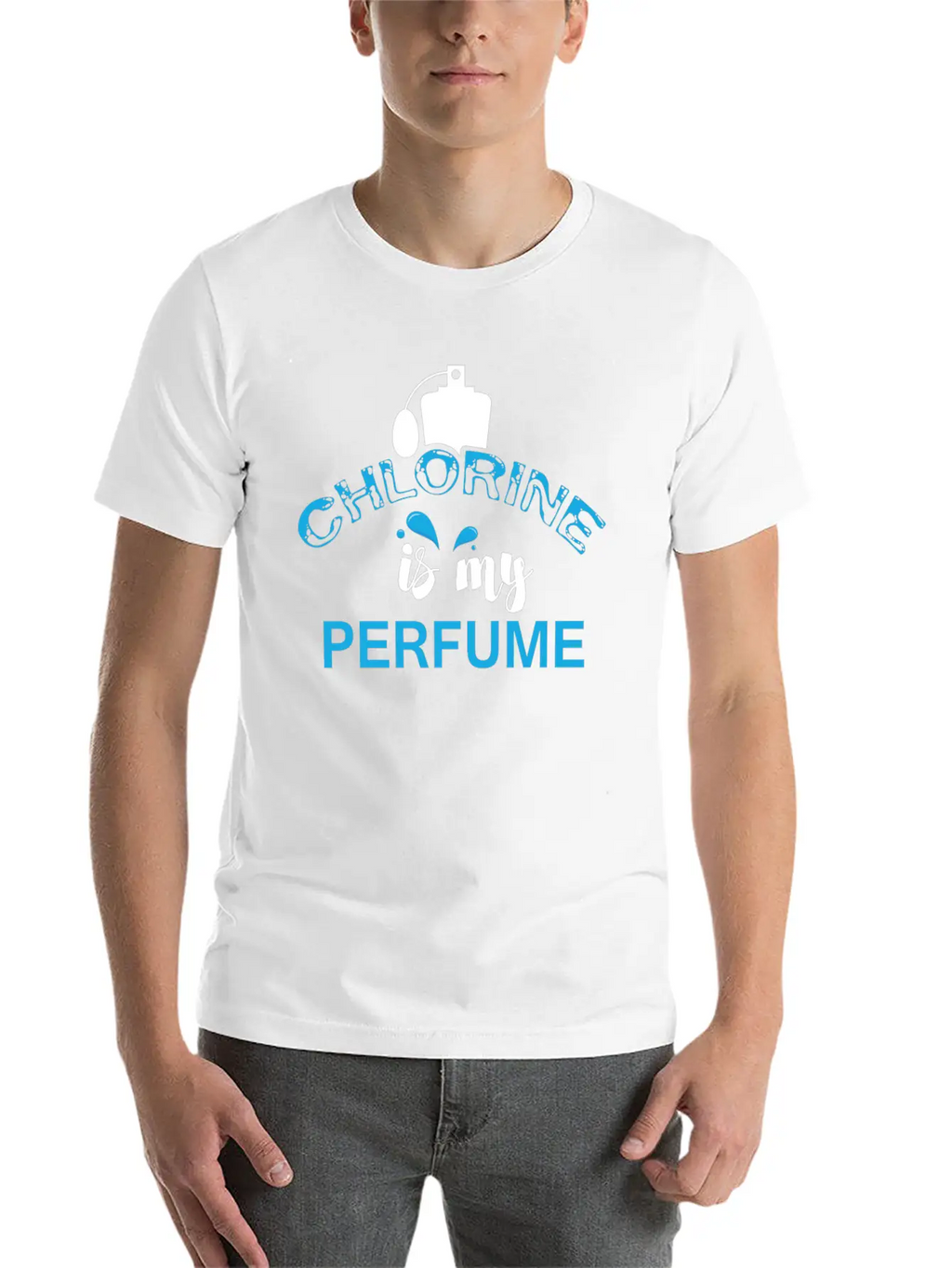 Swimmer - Chlorine Is My Perfume Essential Cotton Tee For Daily Outfits – Unisex Style