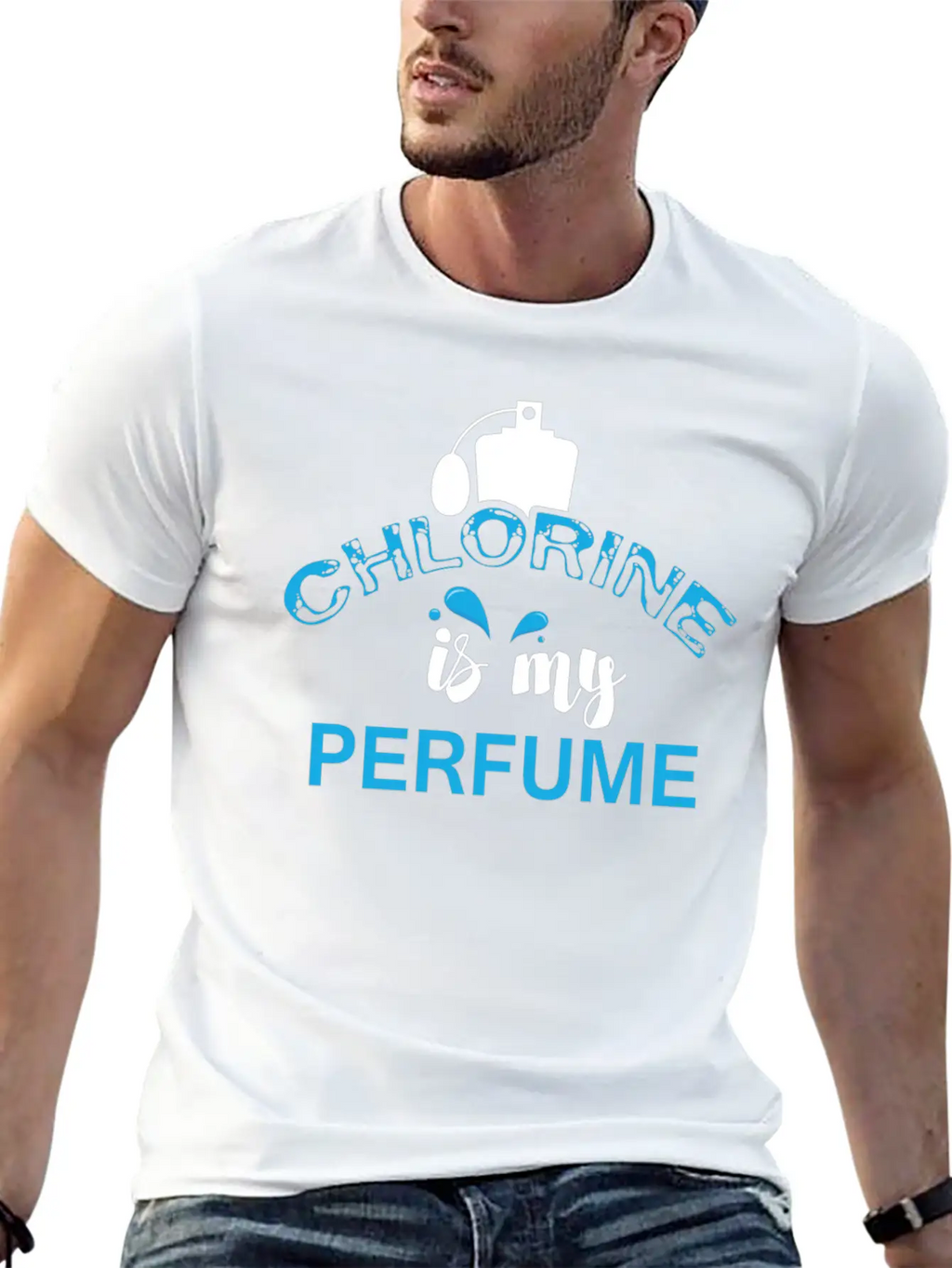 Swimmer - Chlorine Is My Perfume Essential Cotton Tee For Daily Outfits – Unisex Style