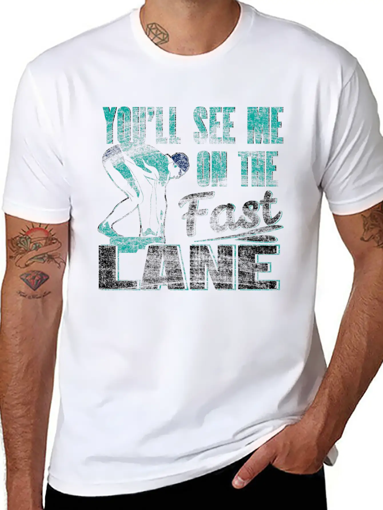Swimming Competition Gift Essential Cotton Tee For Daily Outfits – Unisex Style