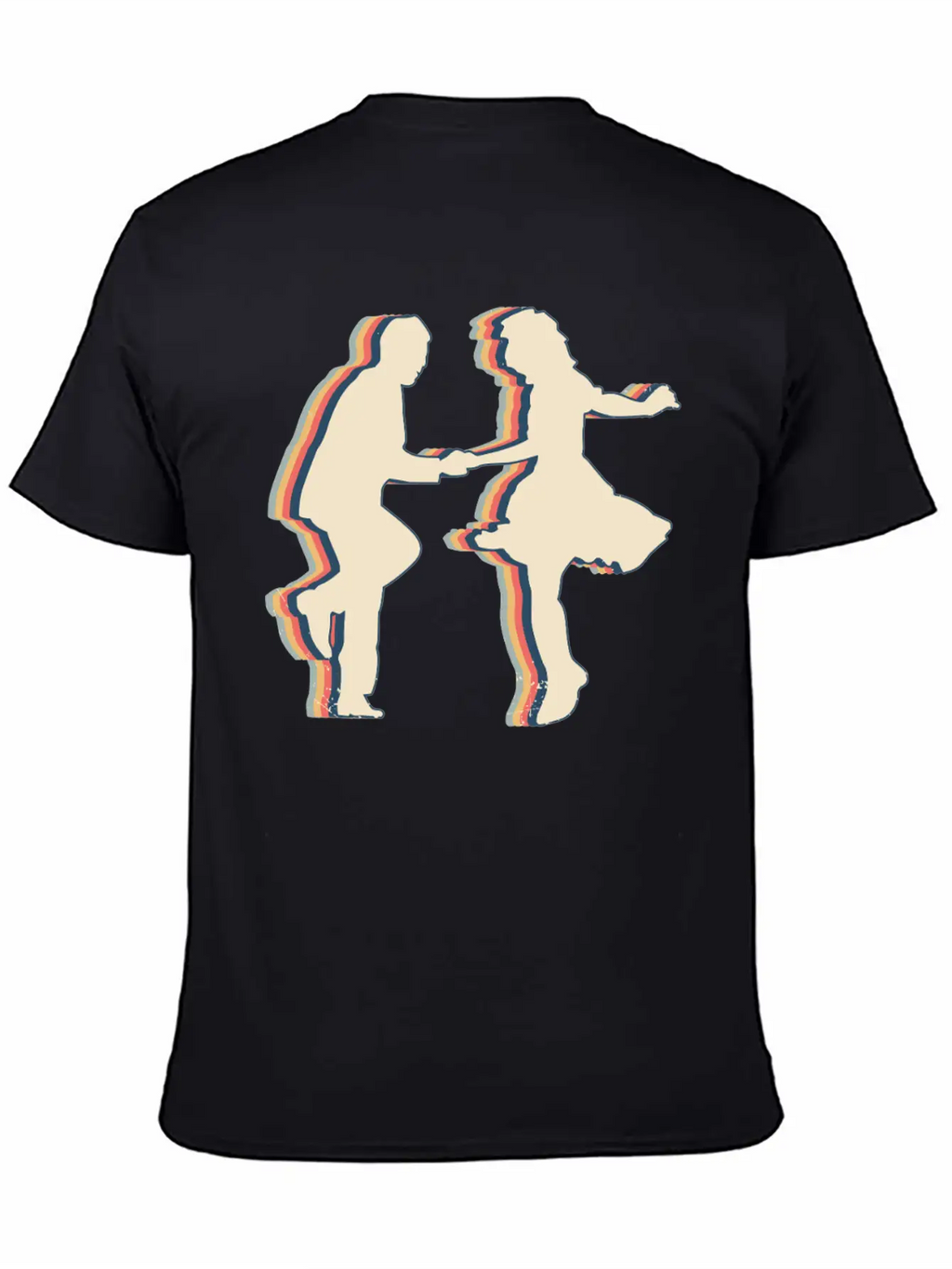 Swing Dance Swimmer Swim Retro Line Art Unisex Casual T-Shirt – Clean Design For Daily Comfort