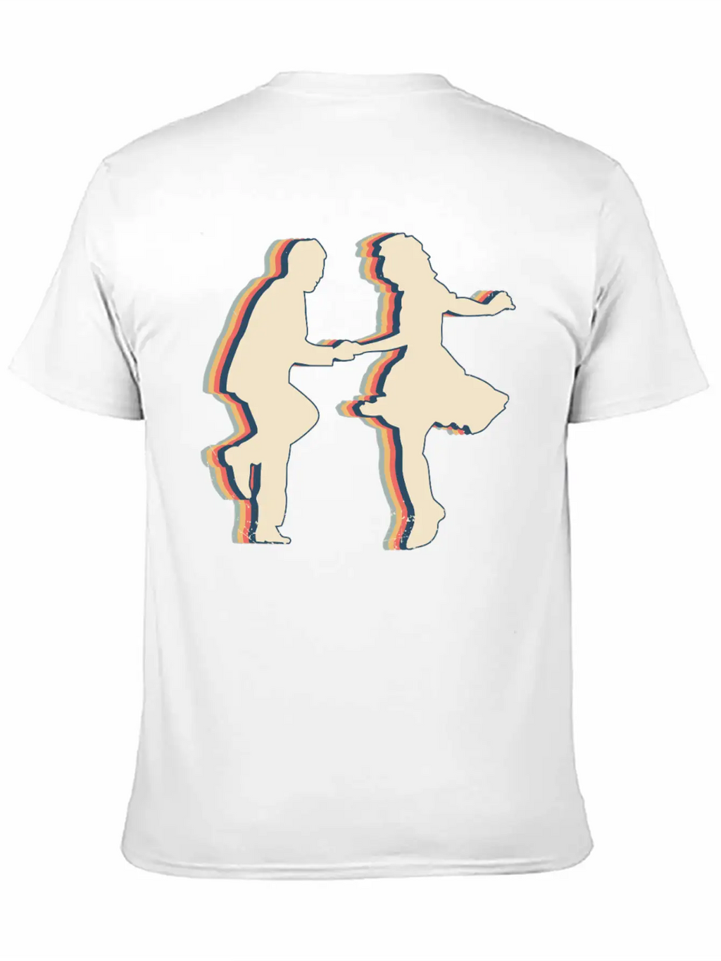 Swing Dance Swimmer Swim Retro Line Art Unisex Casual T-Shirt – Clean Design For Daily Comfort
