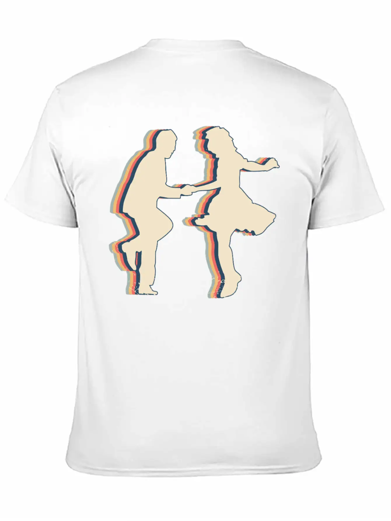 Swing Dance Swimmer Swim Retro Line Art Unisex Casual T-Shirt – Clean Design For Daily Comfort