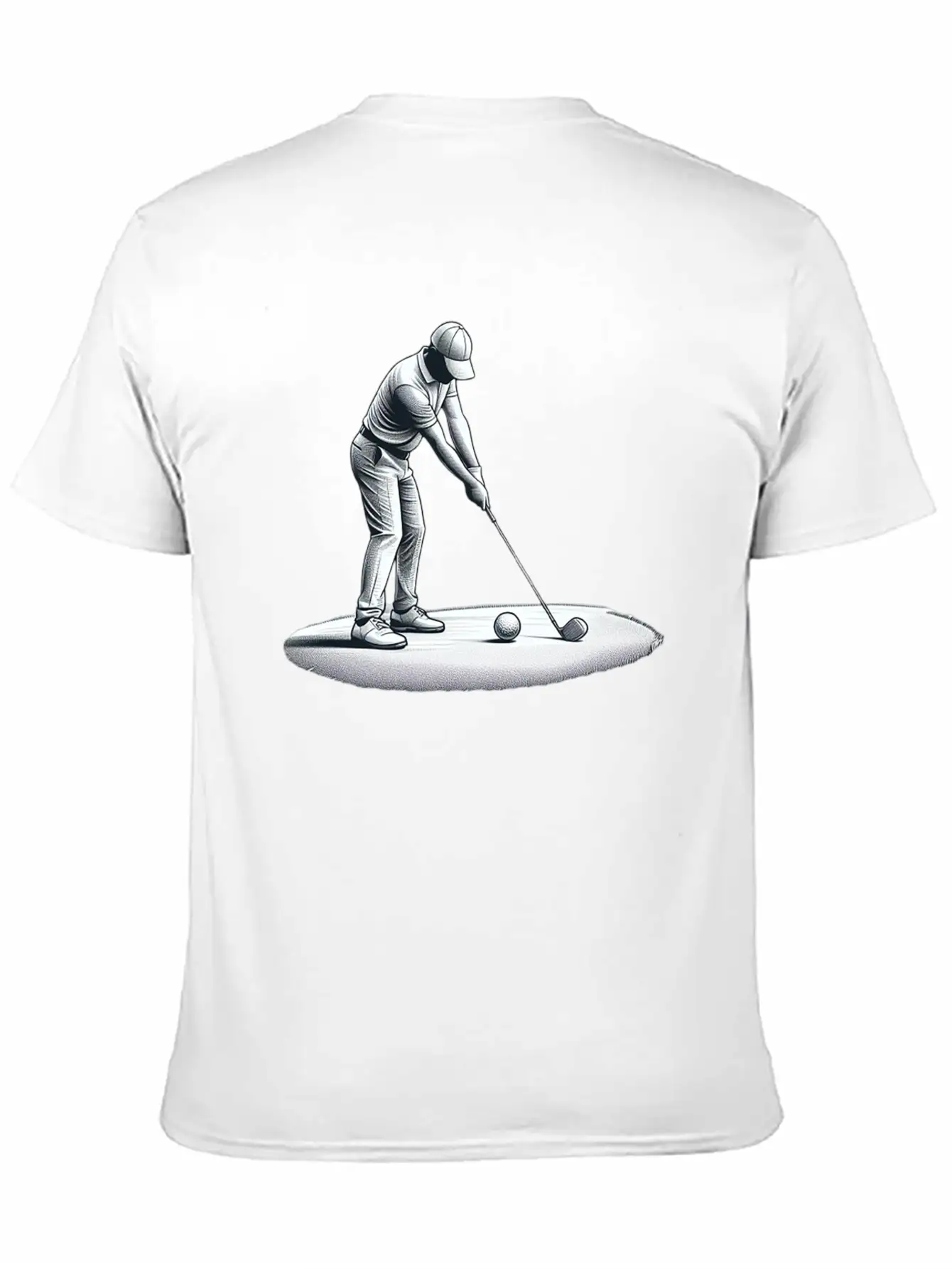 Swing Setup: Golf Sketch Unisex Casual T-Shirt – Clean Design For Daily Comfort