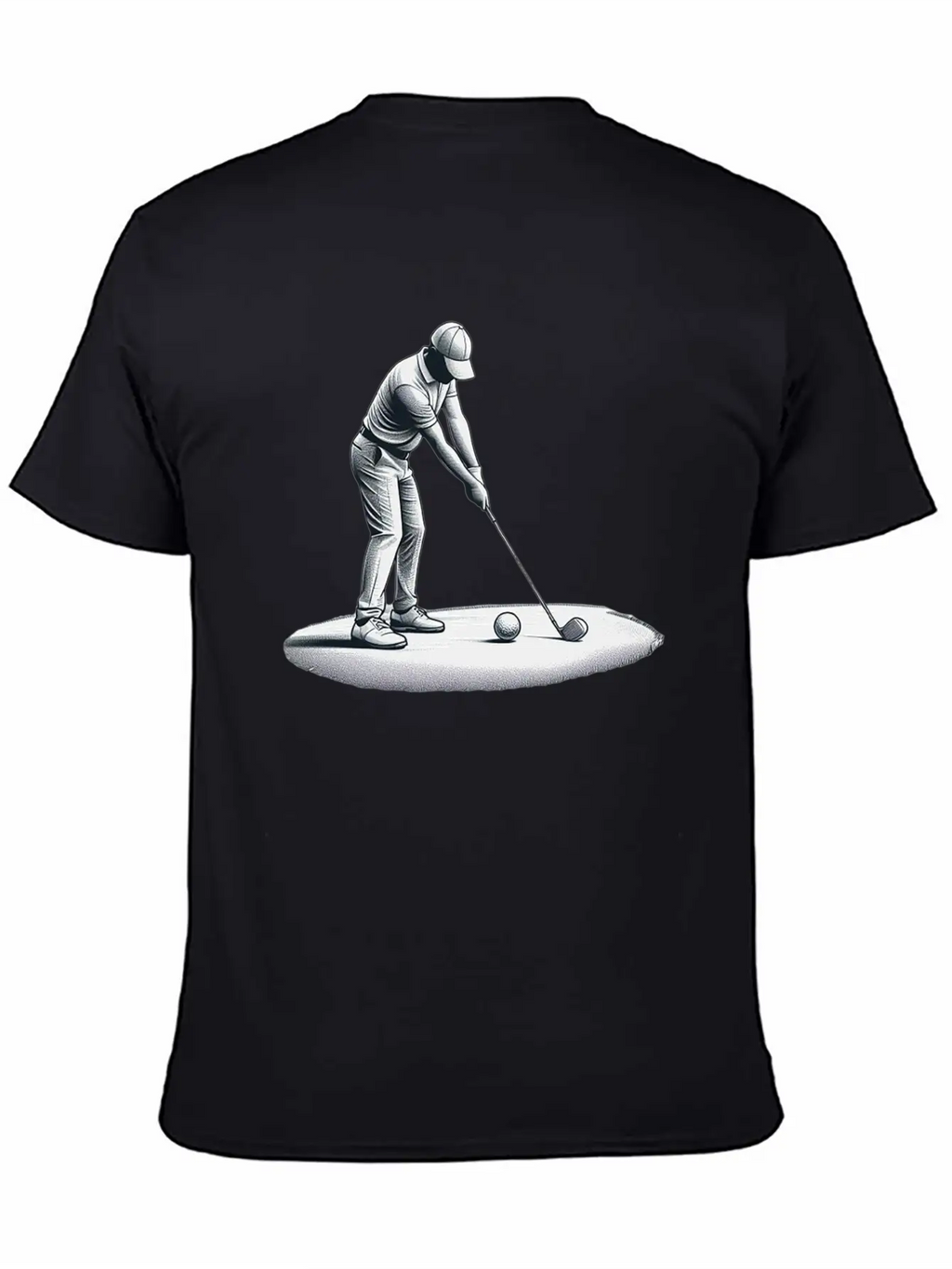 Swing Setup: Golf Sketch Unisex Casual T-Shirt – Clean Design For Daily Comfort