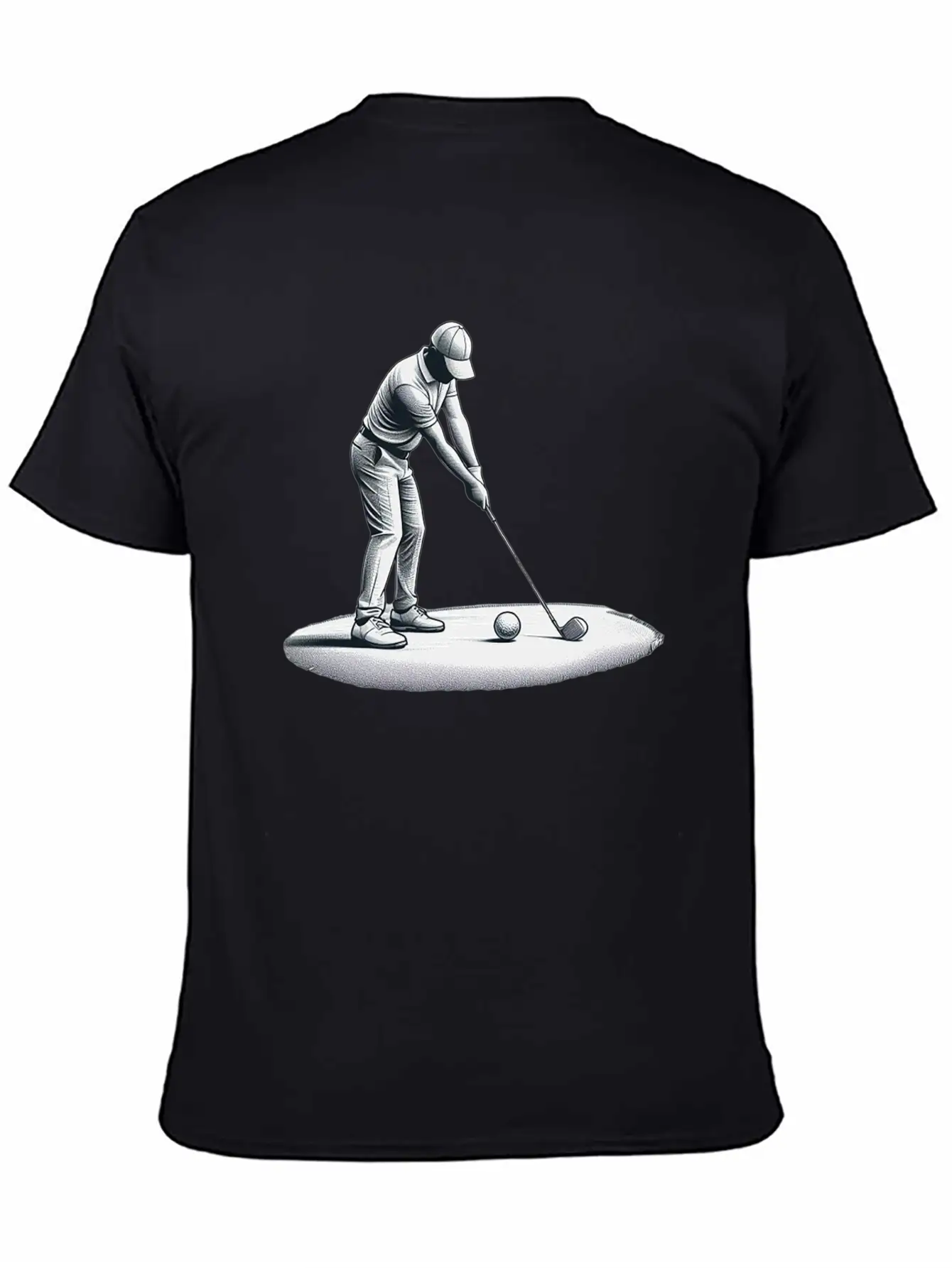 Swing Setup: Golf Sketch Unisex Casual T-Shirt – Clean Design For Daily Comfort