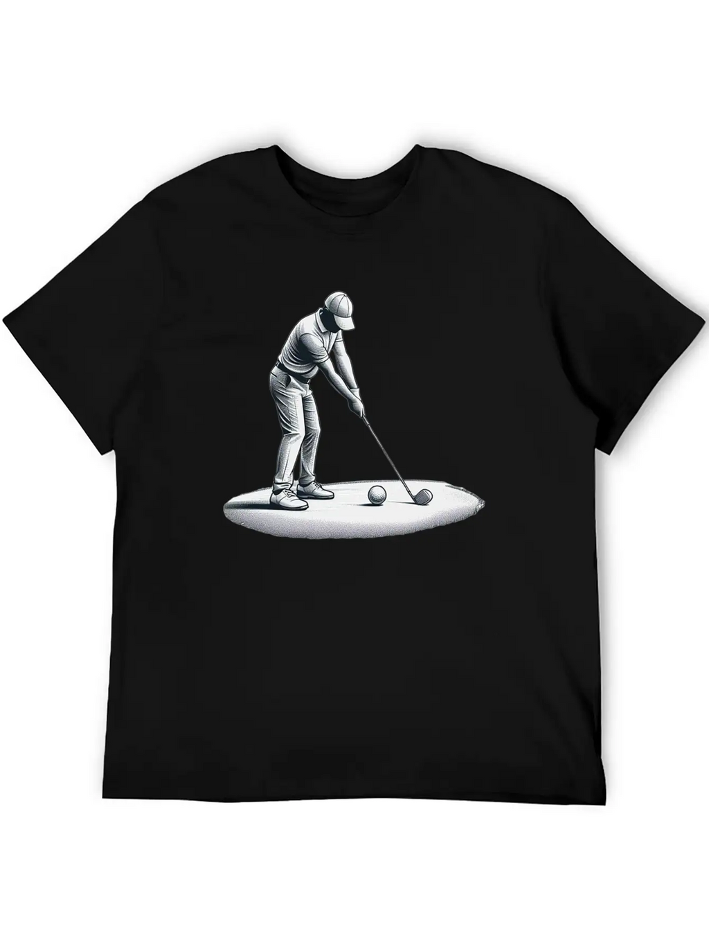 Swing Setup: Golf Sketch Unisex Casual T-Shirt – Clean Design For Daily Comfort