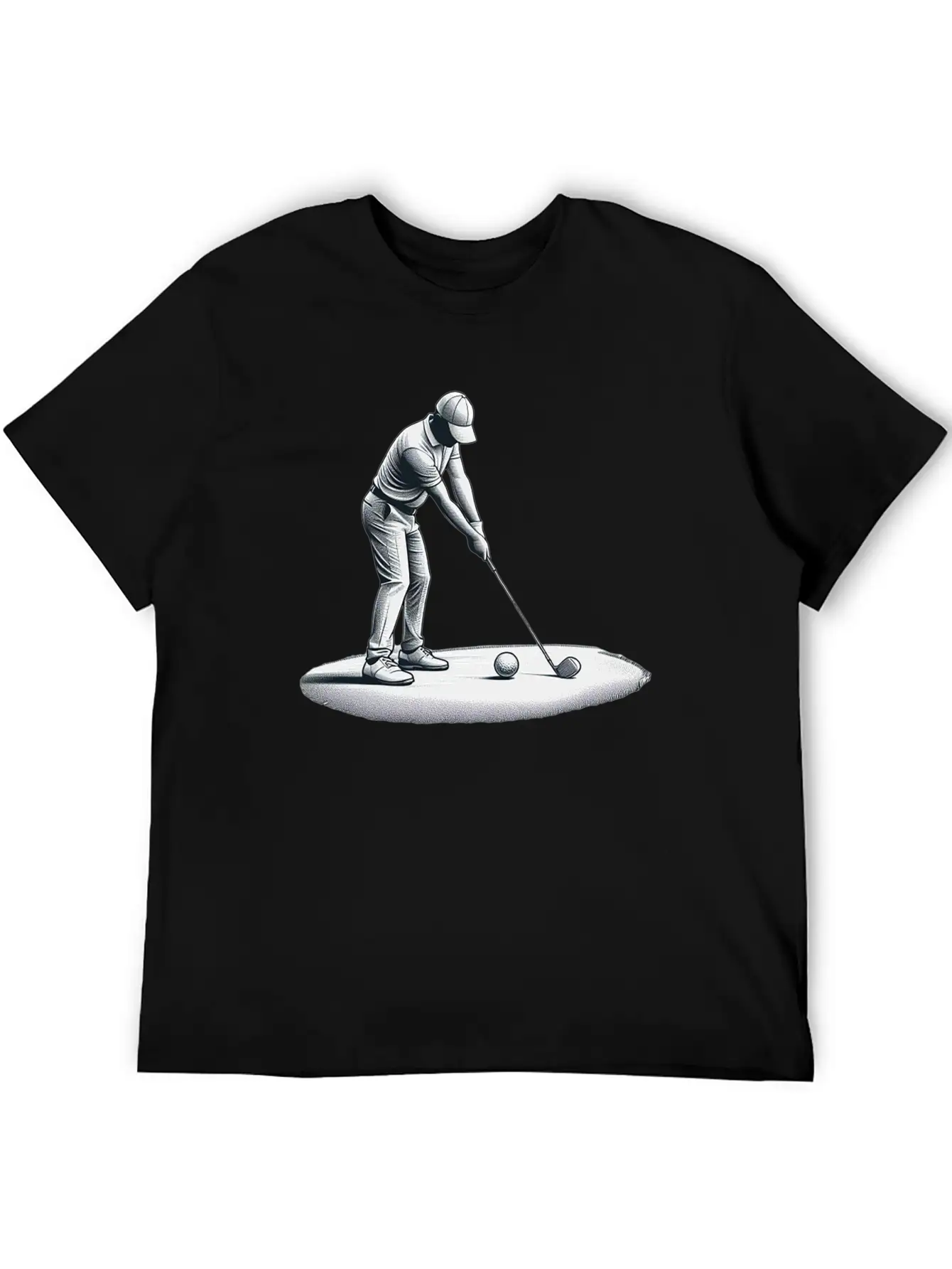 Swing Setup: Golf Sketch Unisex Casual T-Shirt – Clean Design For Daily Comfort