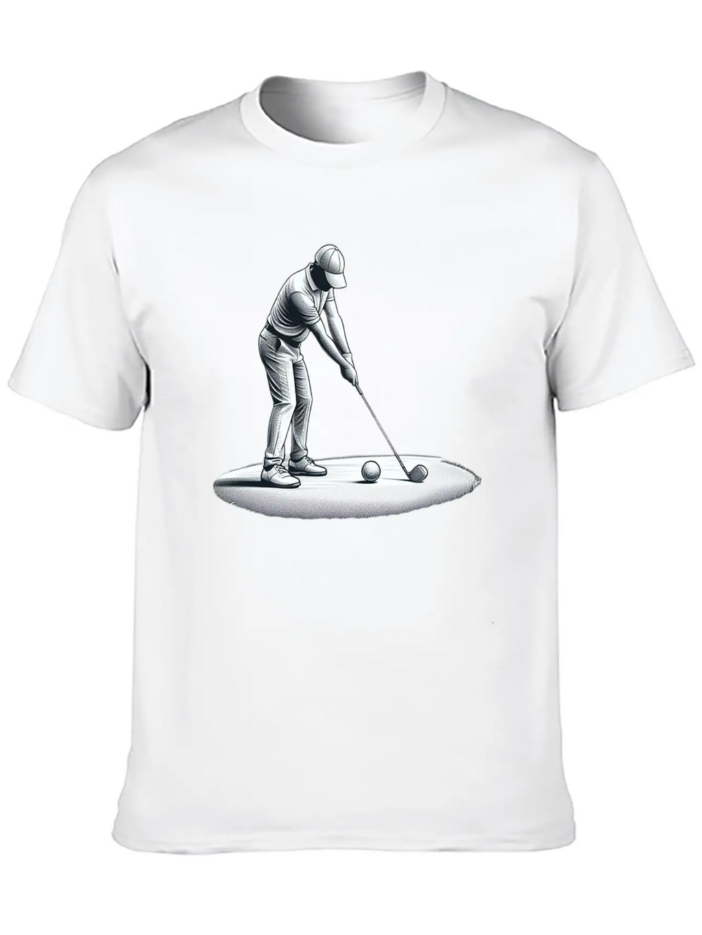 Swing Setup: Golf Sketch Unisex Casual T-Shirt – Clean Design For Daily Comfort