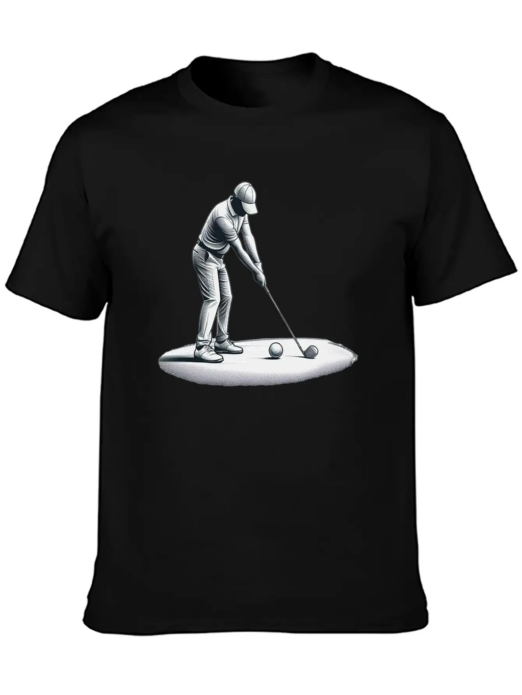 Swing Setup: Golf Sketch Unisex Casual T-Shirt – Clean Design For Daily Comfort