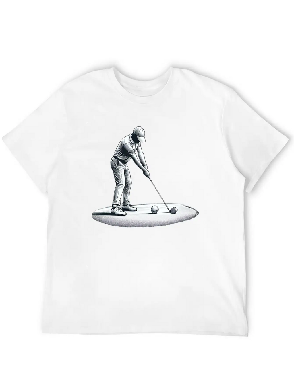 Swing Setup: Golf Sketch Unisex Casual T-Shirt – Clean Design For Daily Comfort