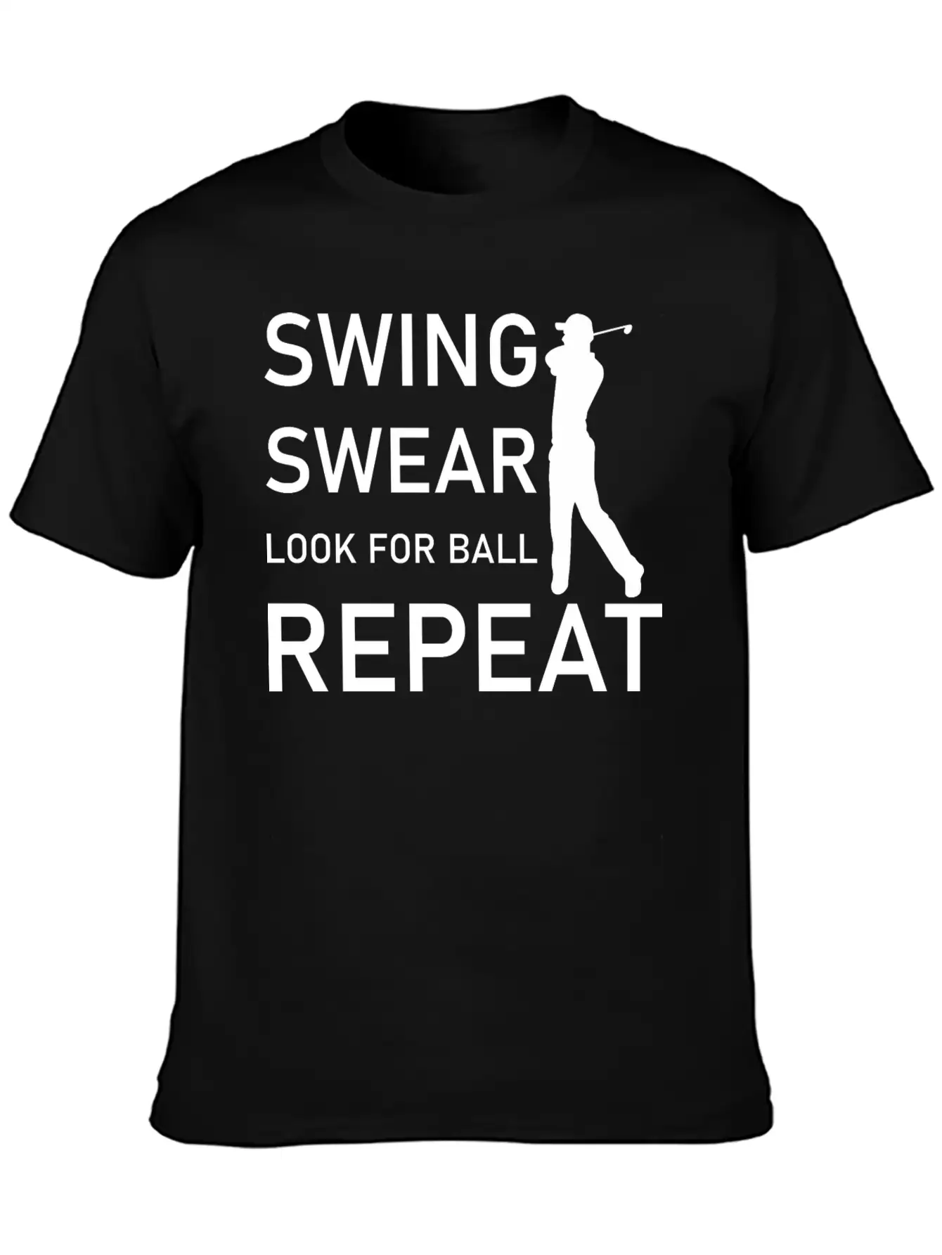 Swing Swear Look For Ball Repeat - Funny Golf Unisex Casual T-Shirt – Clean Design For Daily Comfort