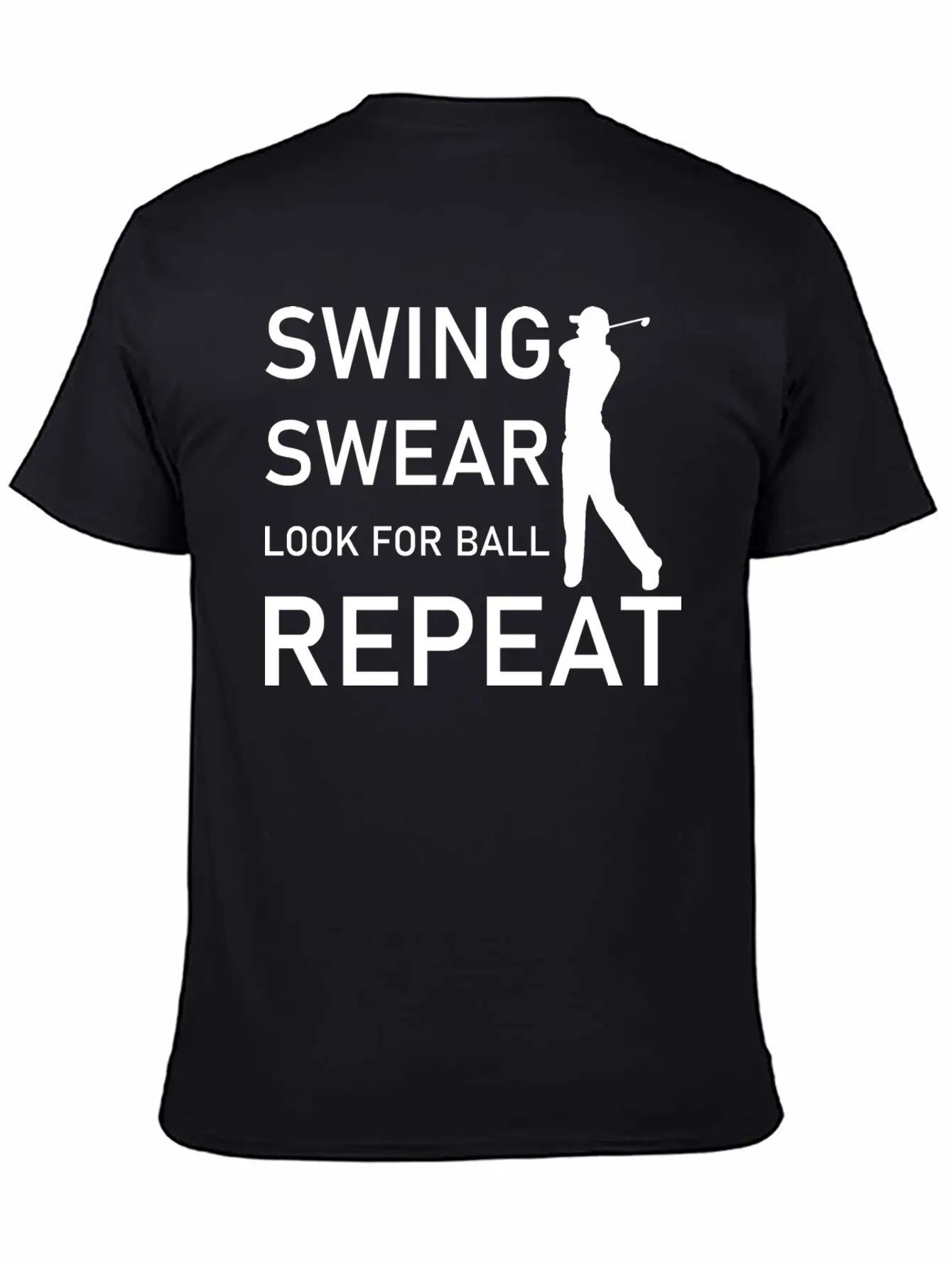 Swing Swear Look For Ball Repeat - Funny Golf Unisex Casual T-Shirt – Clean Design For Daily Comfort