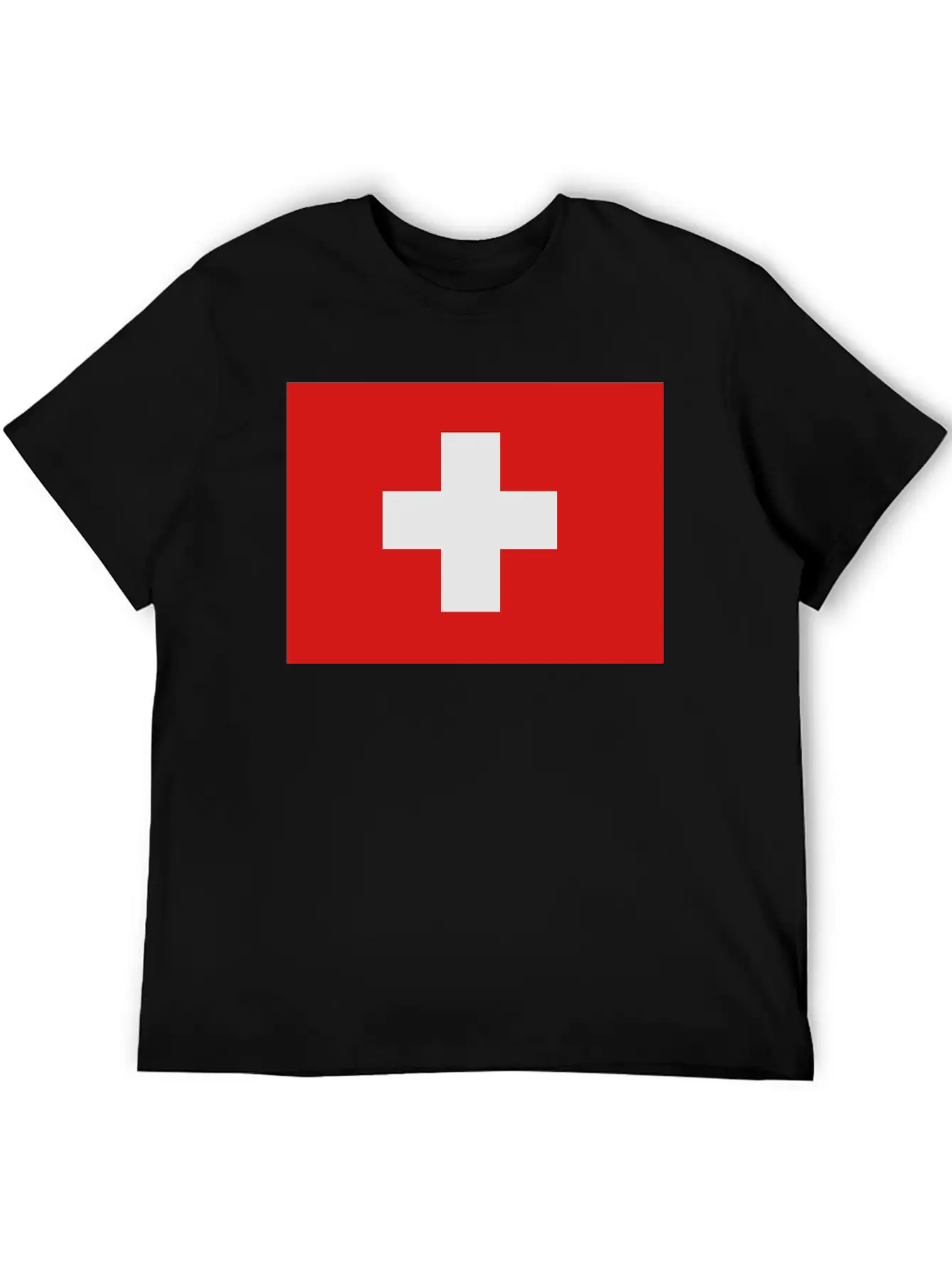 Swiss Flag Breathable Soft Cotton T-Shirt – Timeless Casual Look