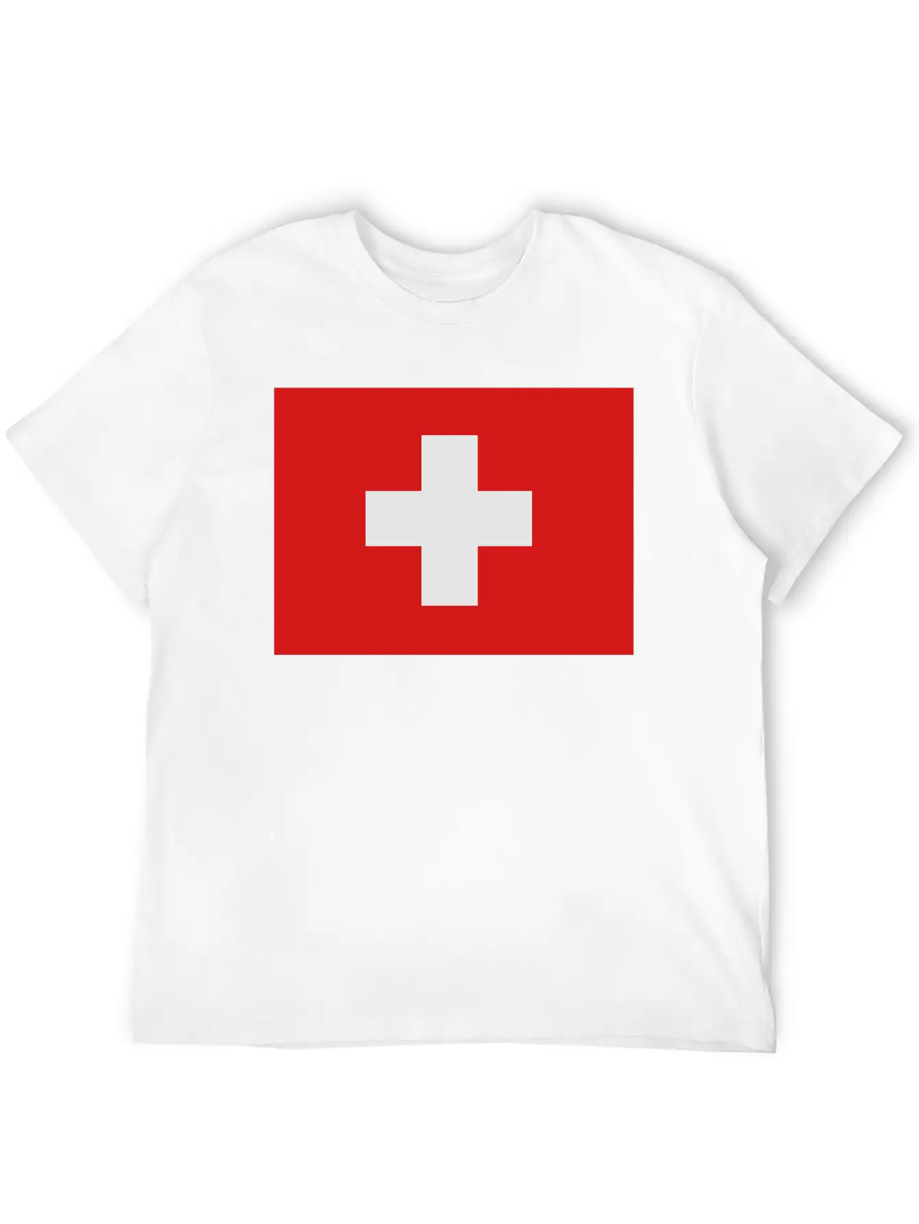 Swiss Flag Breathable Soft Cotton T-Shirt – Timeless Casual Look