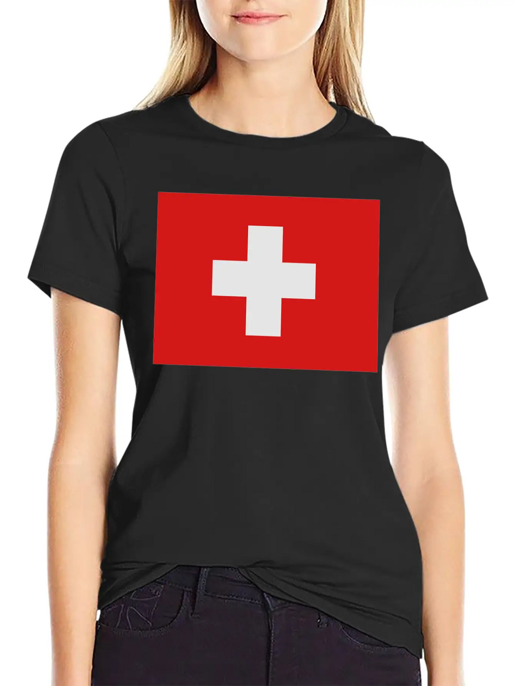 Swiss Flag Breathable Soft Cotton T-Shirt – Timeless Casual Look