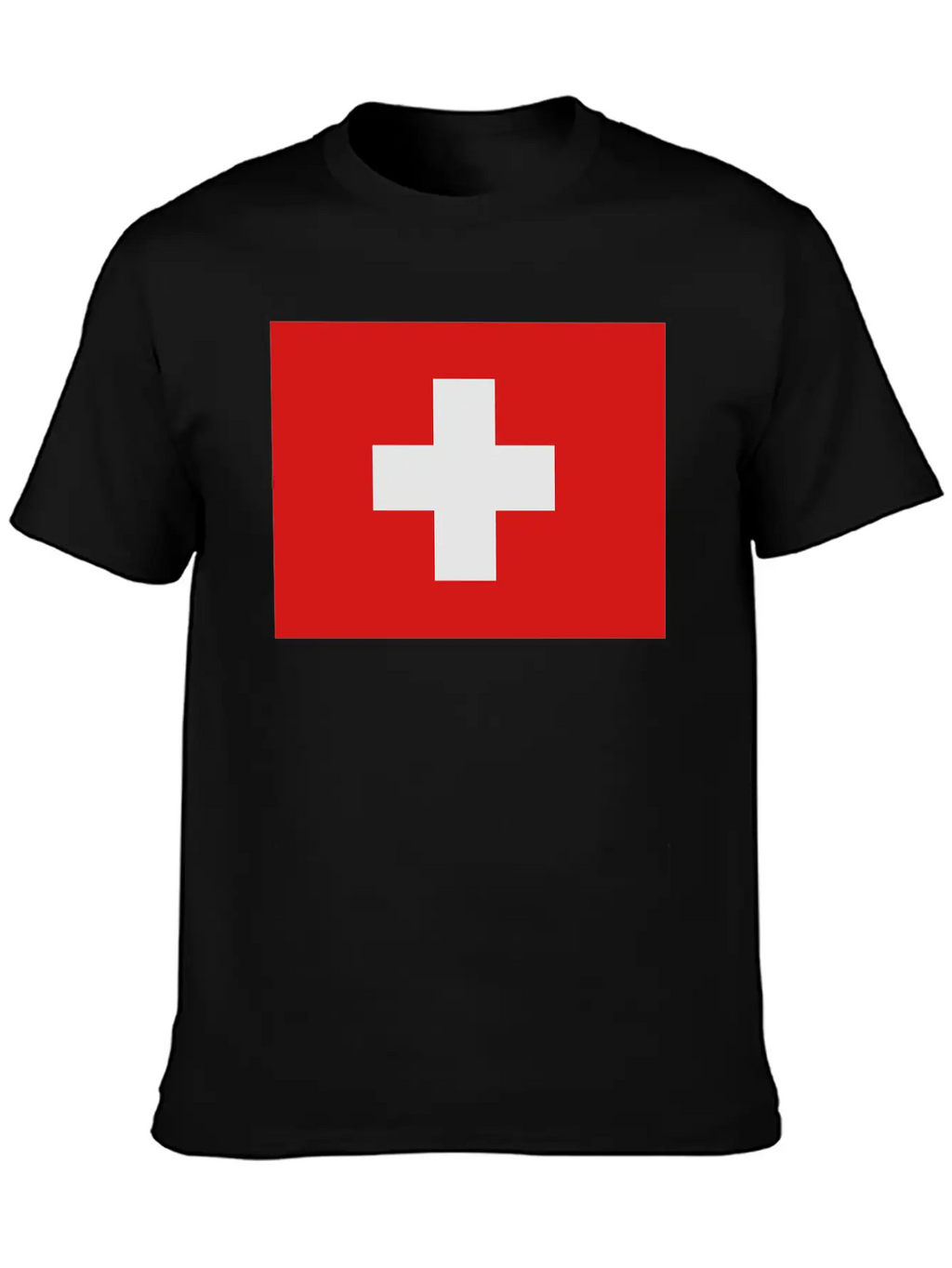 Swiss Flag Breathable Soft Cotton T-Shirt – Timeless Casual Look