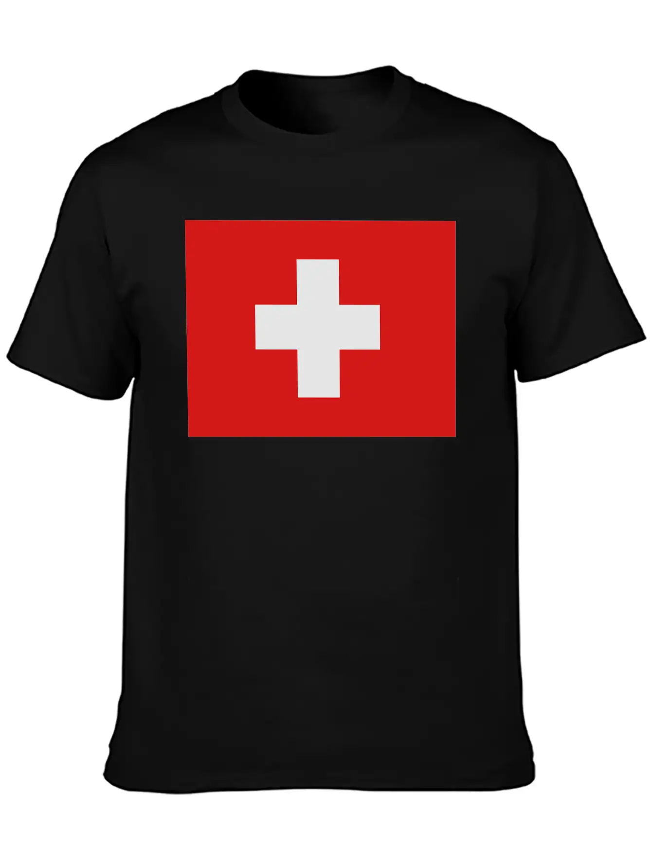 Swiss Flag Breathable Soft Cotton T-Shirt – Timeless Casual Look